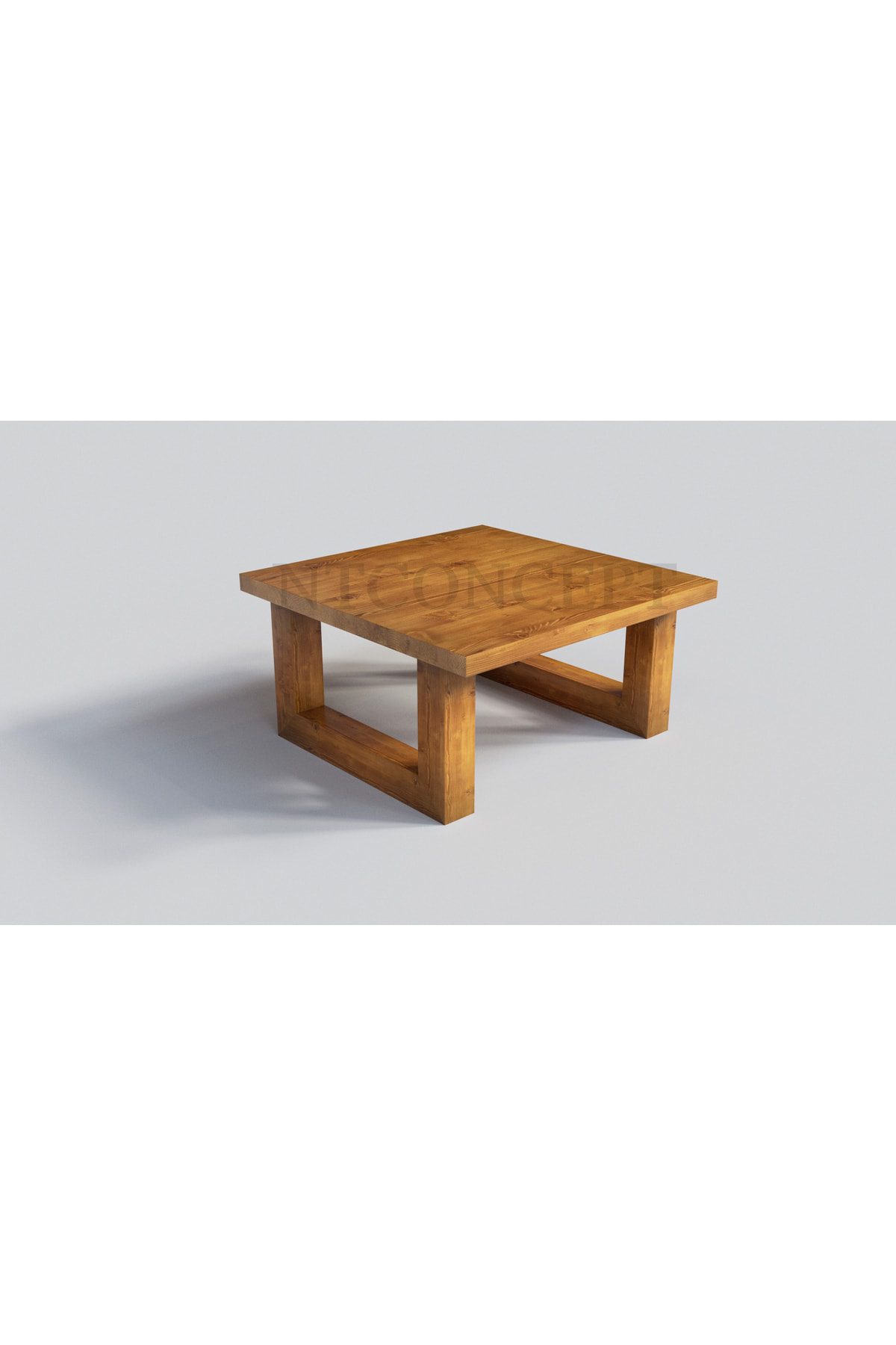 Nt Concept Ntconcept Fer Masif Ahşap Sehpa(100Cm-100Cm-H44cm)