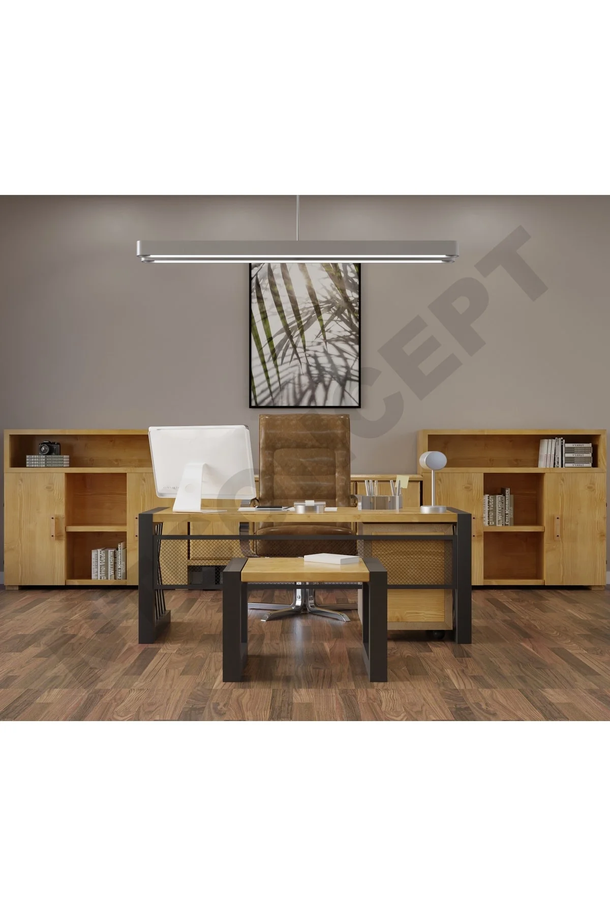 Ntconcept Foe Doğal Ahşap Ofis Ve Çalışma Odası Takımı-180'lık Takım Ntconcept Foe Doğal Ahşap Ofis Ve Çalışma Odası Takımı-180'lık Takım - Görsel 2