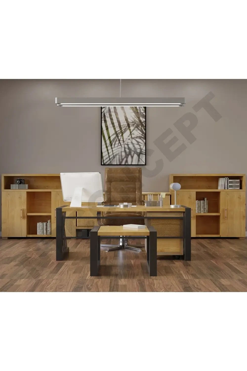 Nt Concept Ntconcept Foe Doğal Ahşap Ofis Ve Çalışma Odası Takımı-140'Lık Ta