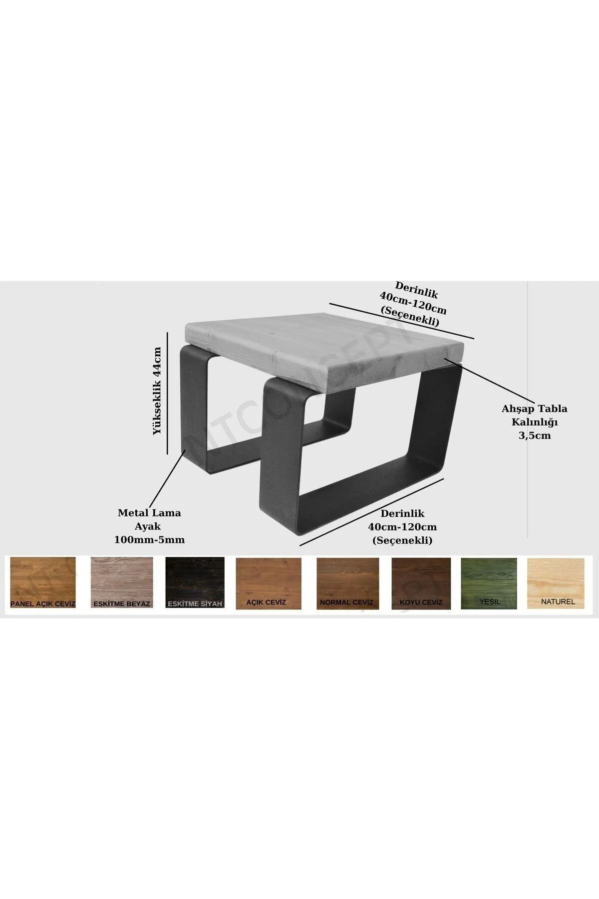 Ntconcept Kain Doğal Ahşap Dörtlü Ofis ve Çalışma Odası Takımı-24