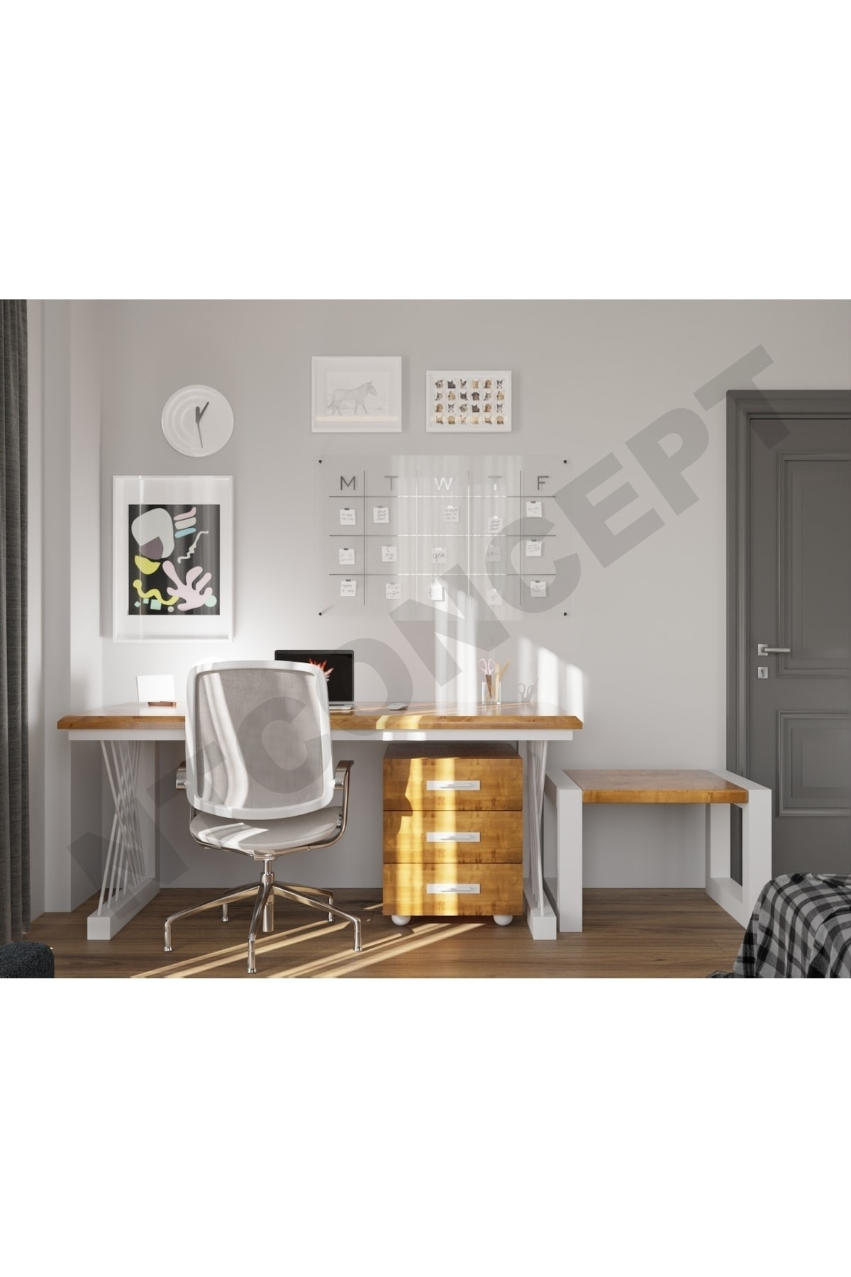 Nt Concept Ntconcept Ken Üçlü Ofis Ve Çalışma Odası Takımı-140'Lık Takım