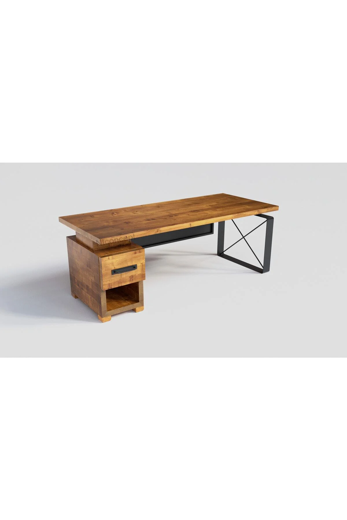 Ntconcept Kena Doğal Ahşap Ofis Masası(100CM-200CM)
