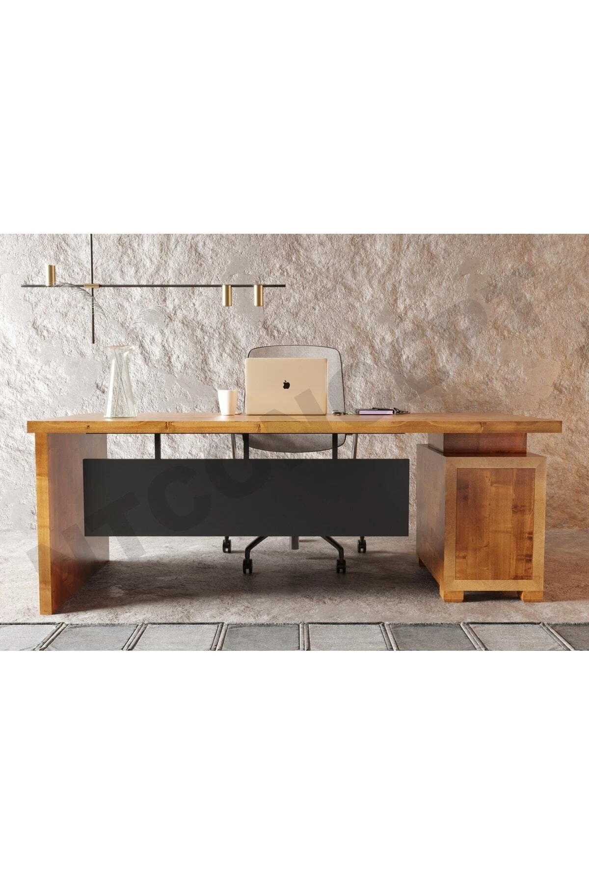 Ntconcept Kena Masif Ağaç Ofis Ve Çalışma Masası(75CM-160CM)