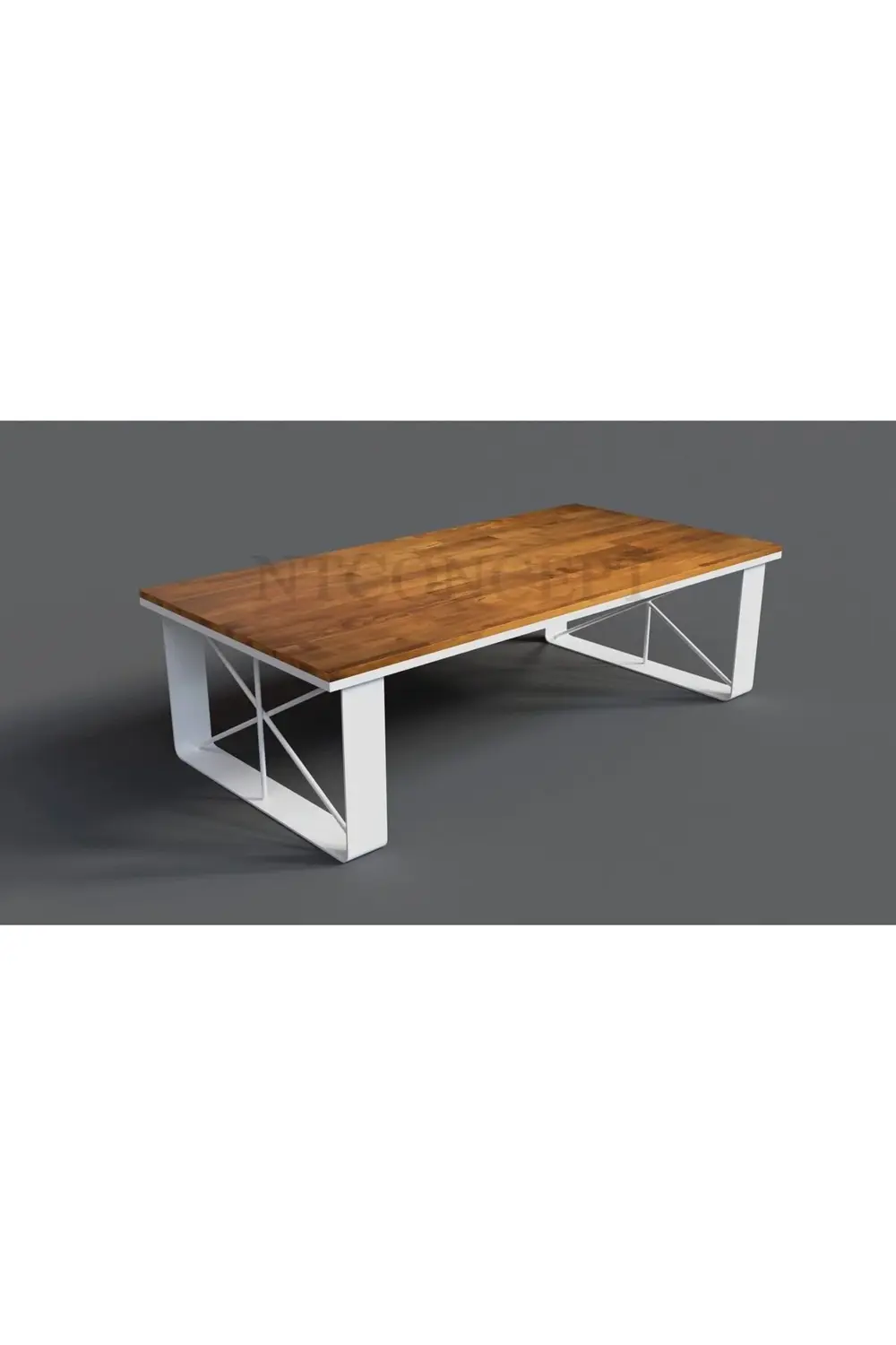 Nt Concept Ntconcept Kue Masif Ahşap Sehpa( 75 Cm-140 Cm-H44 Cm)