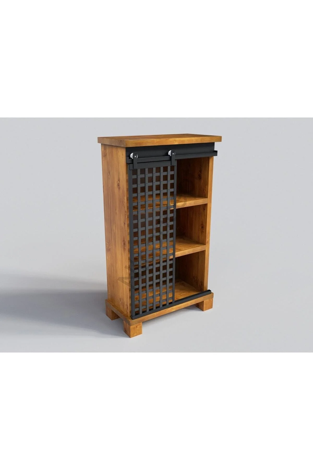 Ntconcept Lesha Doğal Ağaç Ofis Dolabı(100CM-H150CM-41CM)