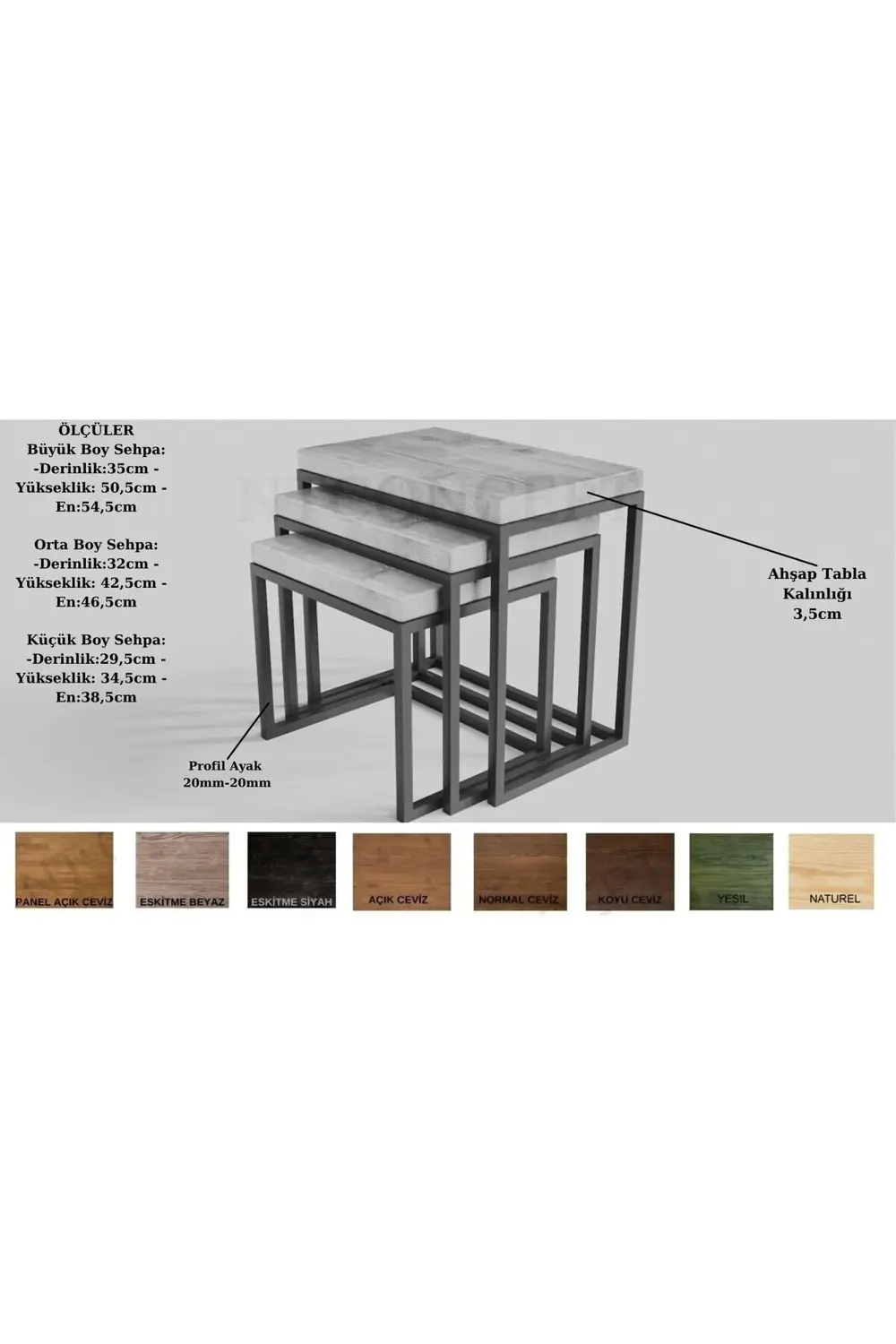 Ntconcept Lie Masif Ağaç Zigon Sehpa