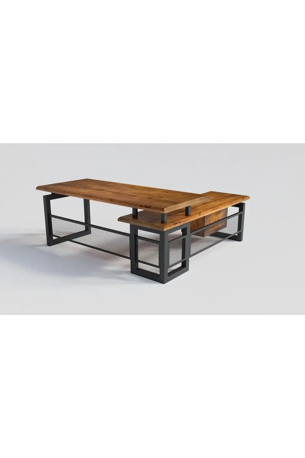 Ntconcept Liva Doğal Ahşap Ofis Ve Çalışma Odası Takımı-240'lık T