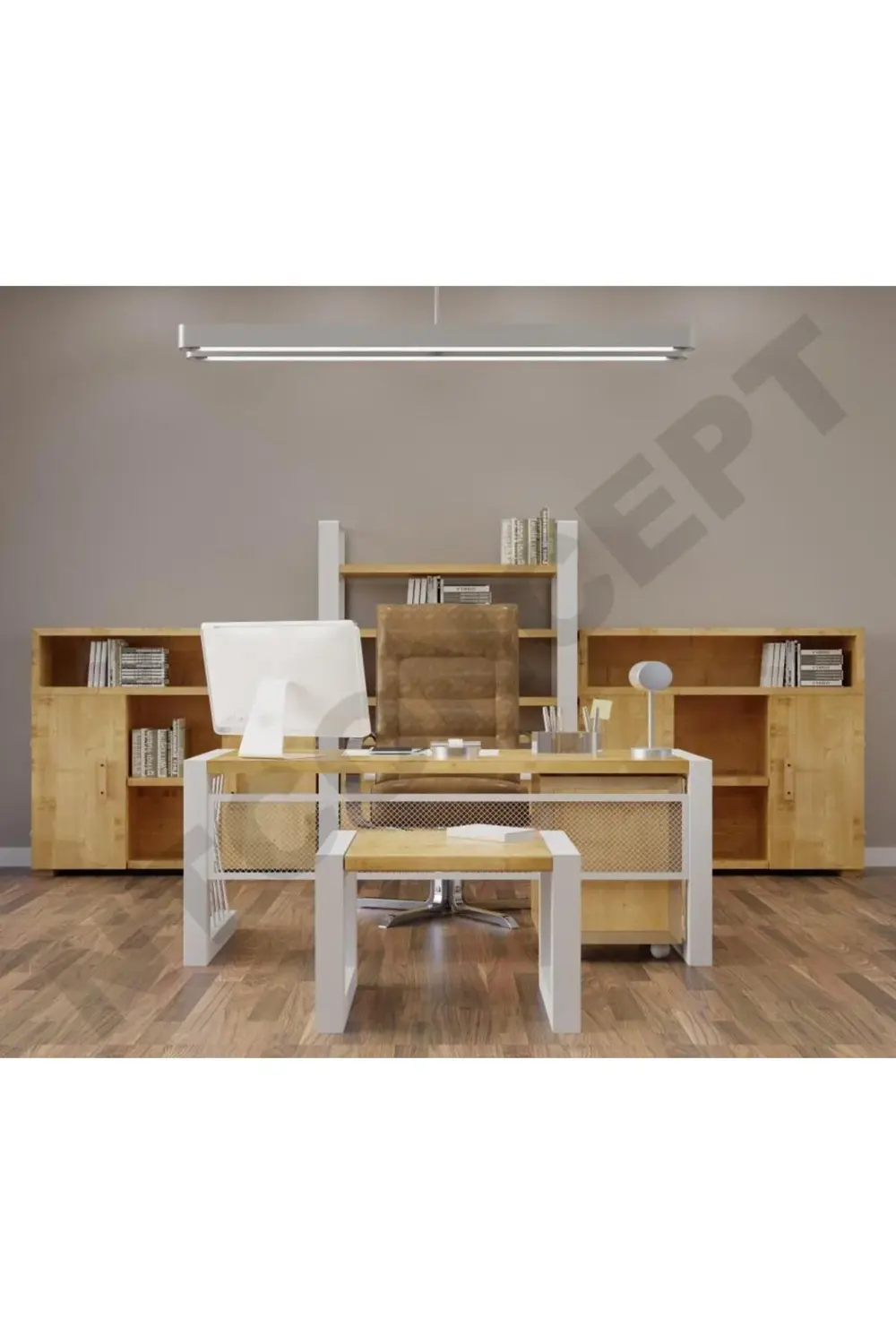 Nt Concept Ntconcept Lue Doğal Ahşap Ofis Ve Çalışma Odası Takımı-140'Lık Ta