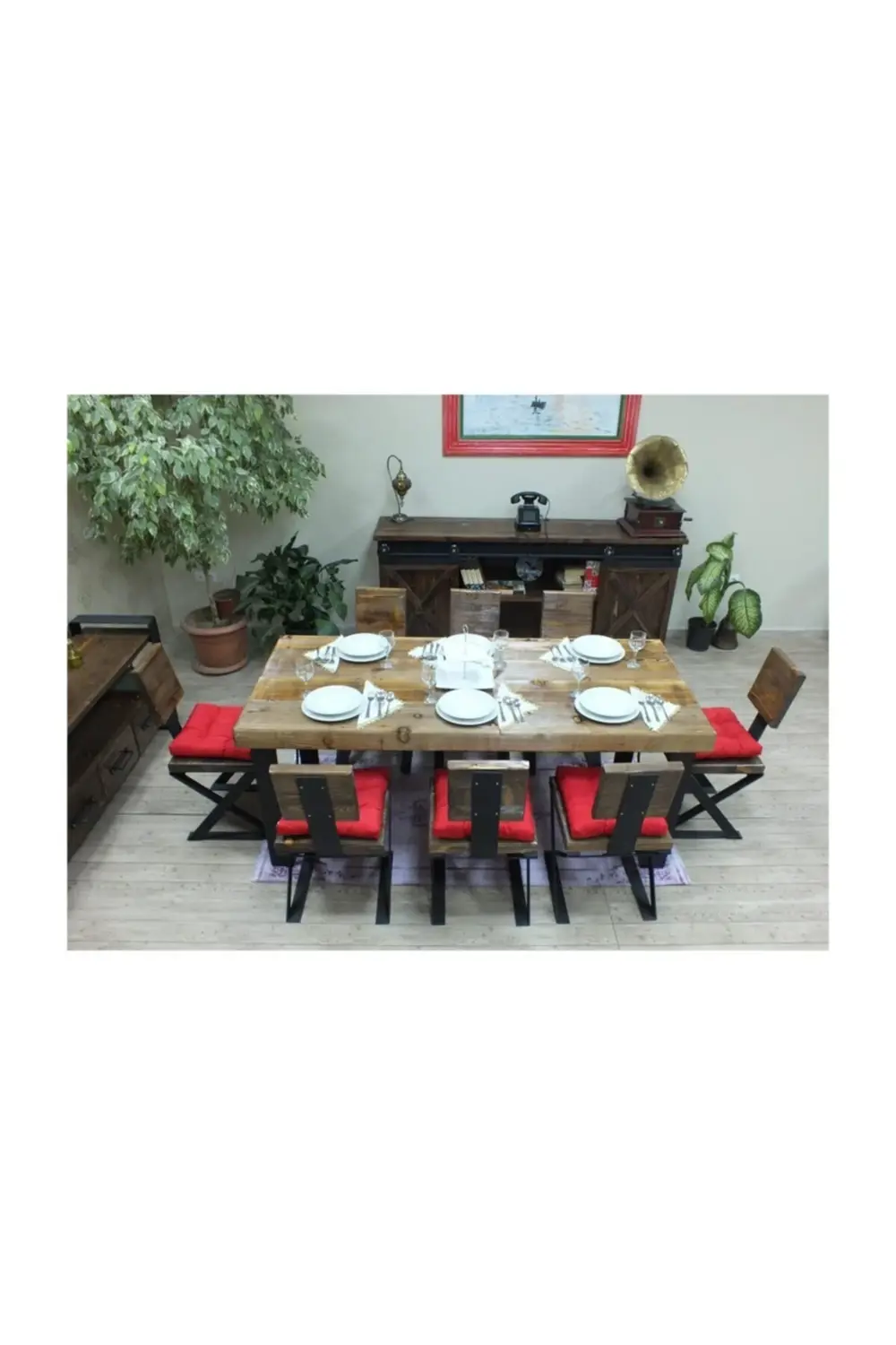 Nt Concept Ntconcept Masif Ağaç Yemek Masası - 85Cm-125Cm Masa