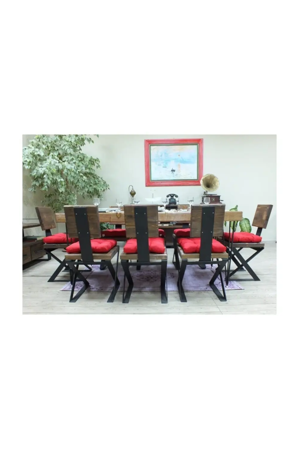 Nt Concept Ntconcept Masif Ağaç Yemek Masası - 85Cm-125Cm Masa