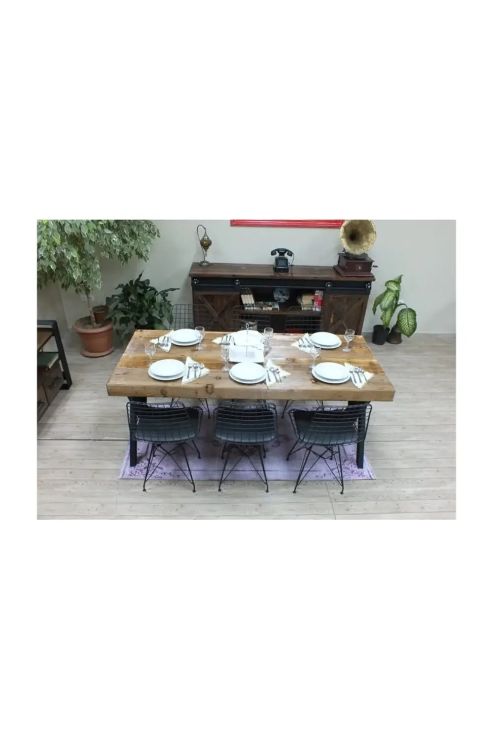 Nt Concept Ntconcept Masif Ağaç Yemek Masası - 85Cm-150Cm Masa