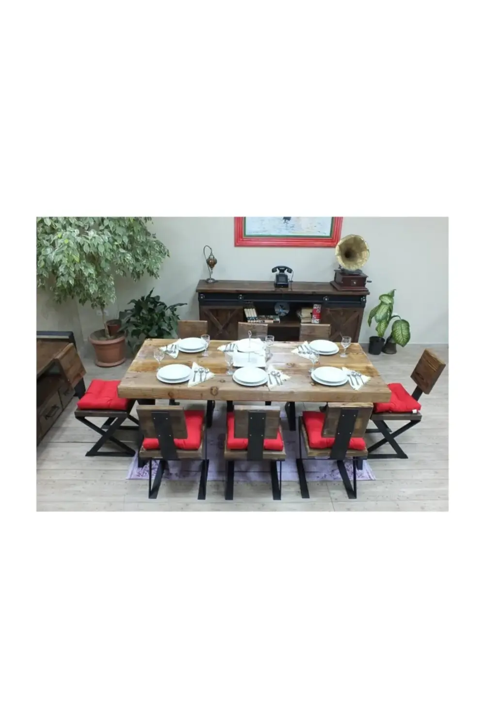 Nt Concept Ntconcept Masif Ağaç Yemek Masası - 85Cm-150Cm Masa