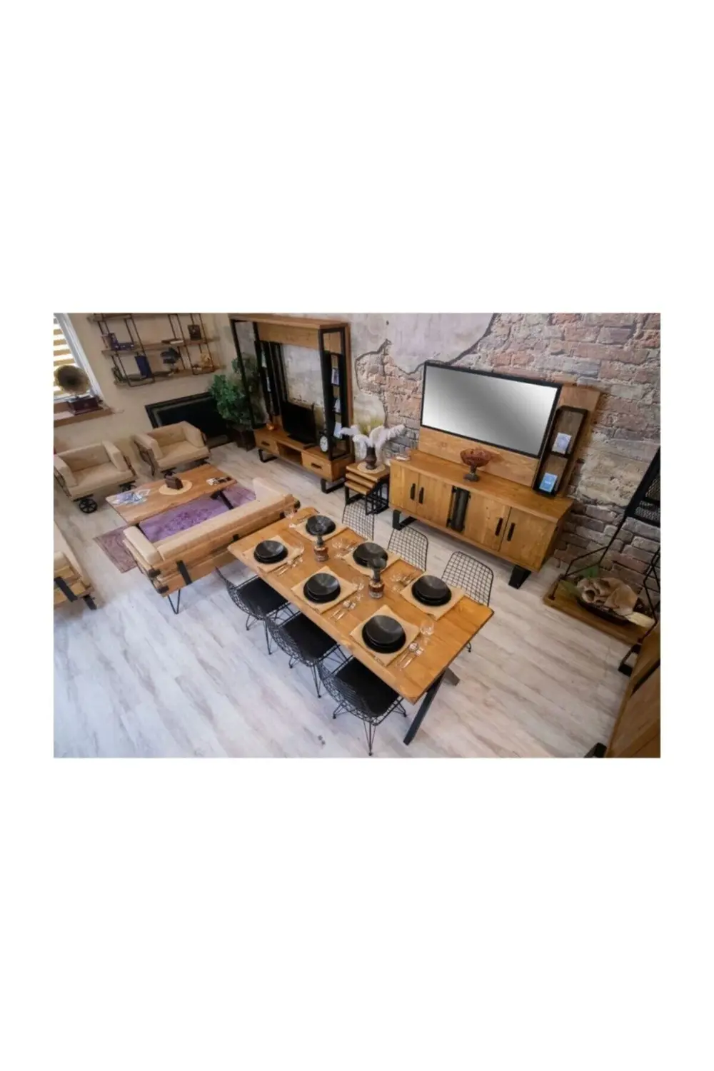 Nt Concept Ntconcept Masif Ağaç Yemek Masası Takımı- 85Cm-125Cm Masa +6 Adet Nt Concept Ntconcept Masif Ağaç Yemek Masası Takımı- 85Cm-125Cm Masa +6 Adet