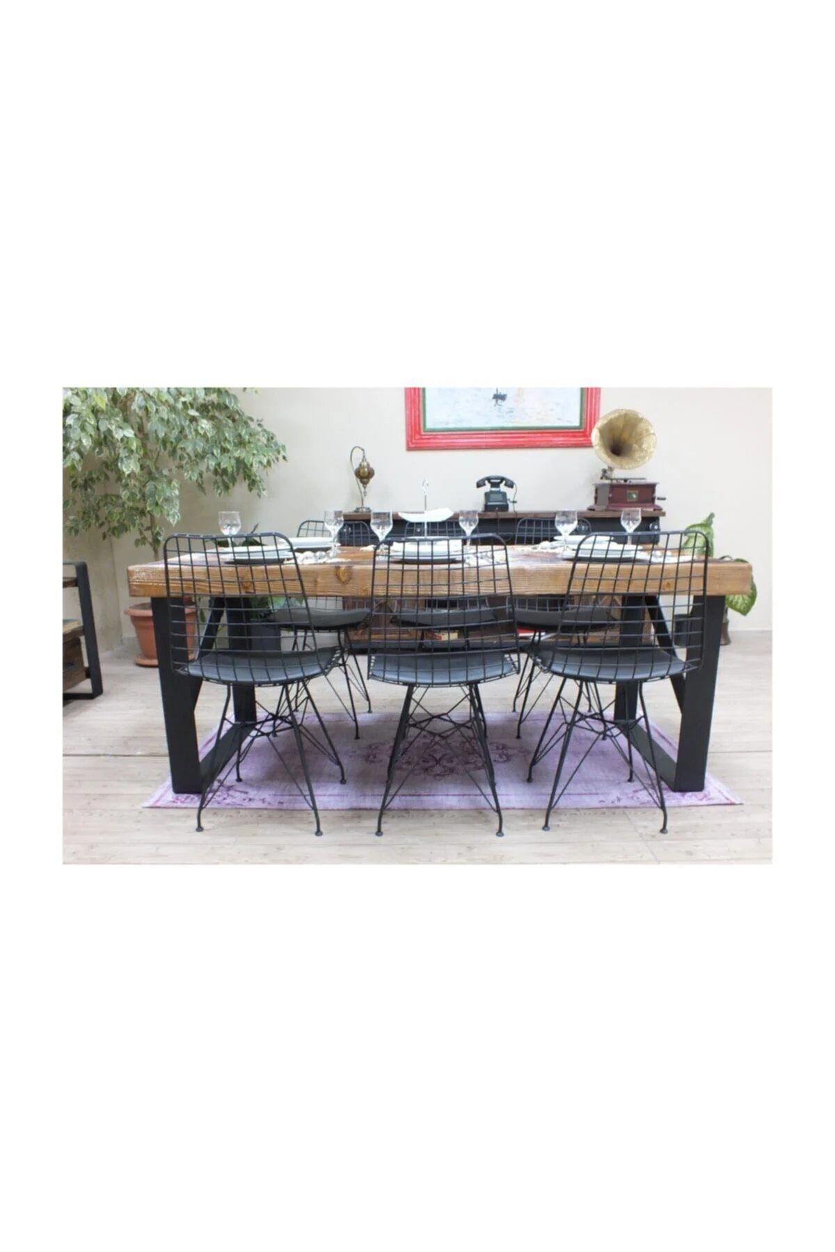 Ntconcept Masif Ağaç Yemek Masası - 100cm-200cm Masa