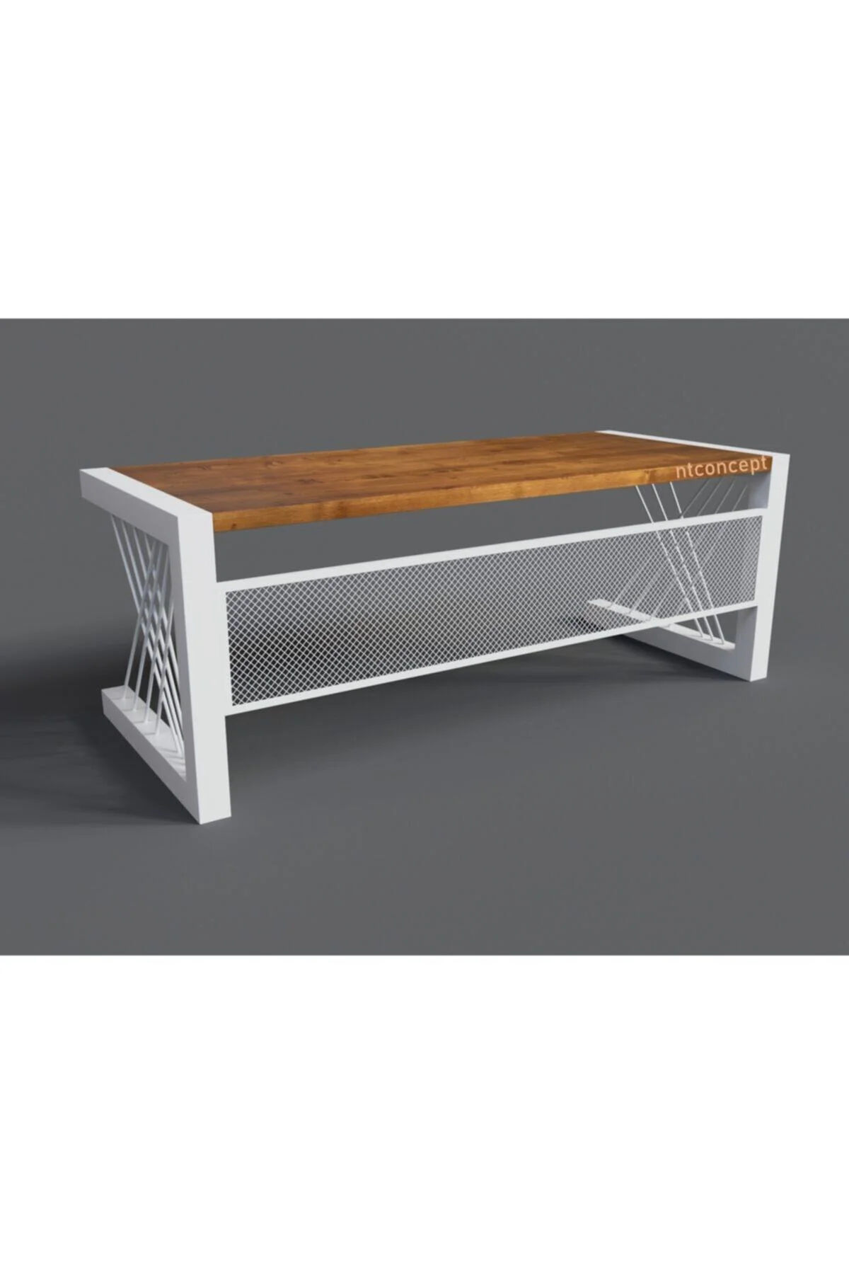 Ntconcept Masif Ağaç Ofis Masası(85cm-200cm-h78cm)