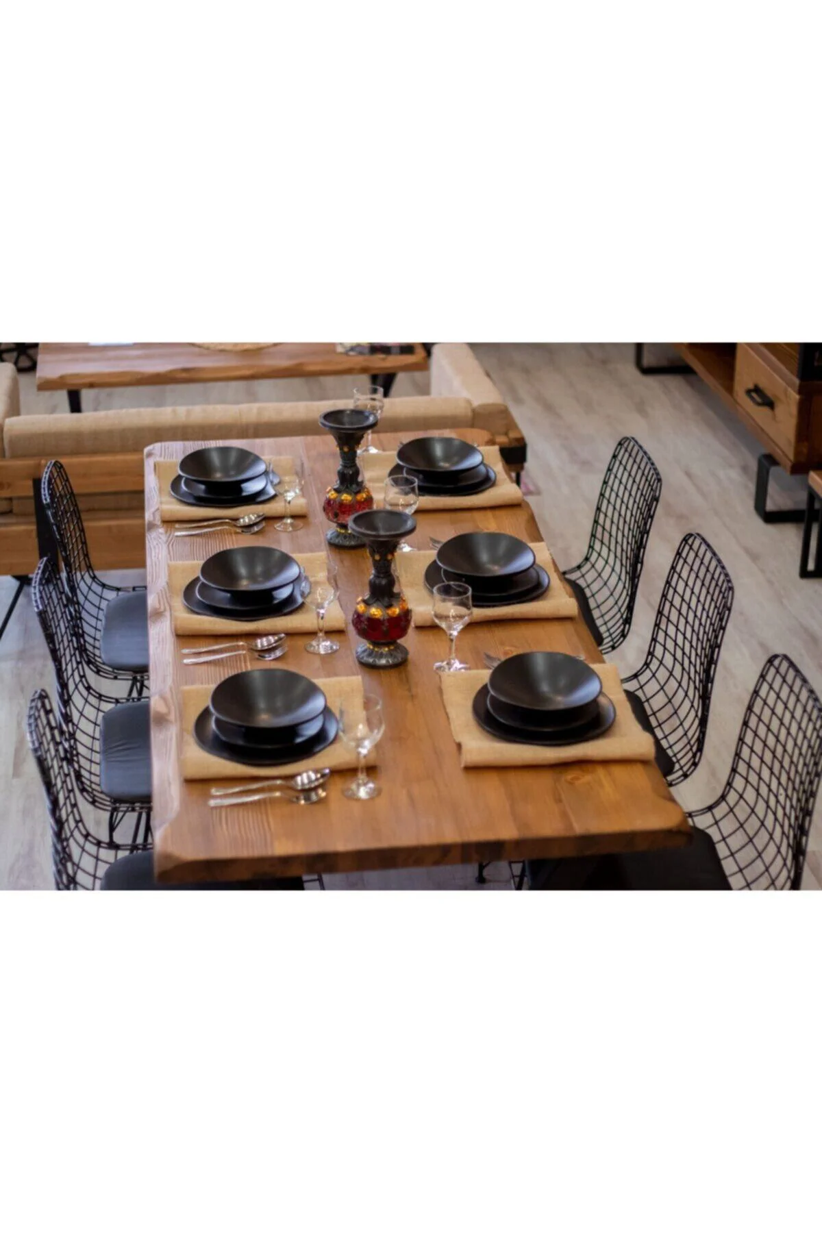 Ntconcept Masif Ağaç Yemek Masası Takımı- 60cm-120cm Masa+4 Adet Sandalye Ntconcept Masif Ağaç Yemek Masası Takımı- 60cm-120cm Masa+4 Adet Sandalye