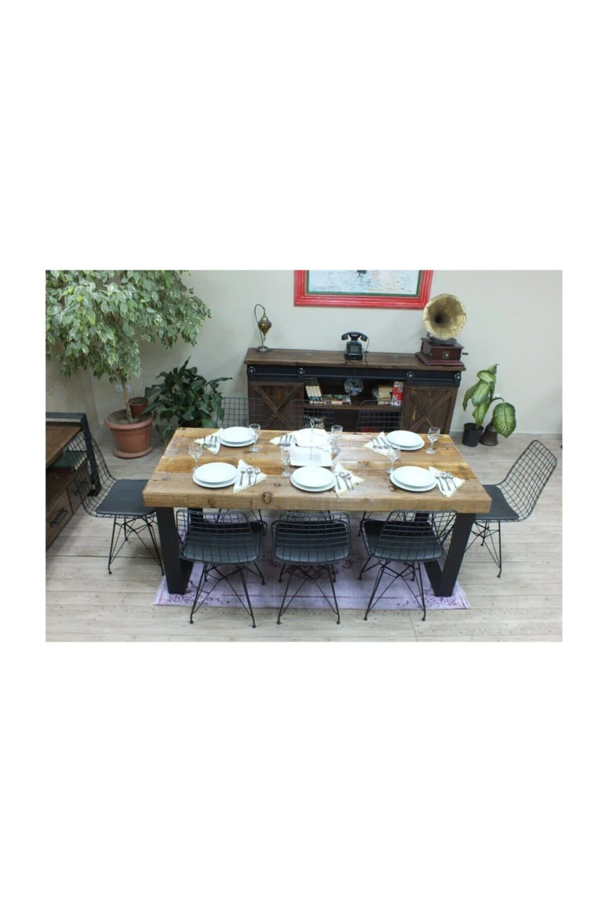 Ntconcept Masif Ağaç Yemek Masası - 85cm-150cm Masa - Görsel 5
