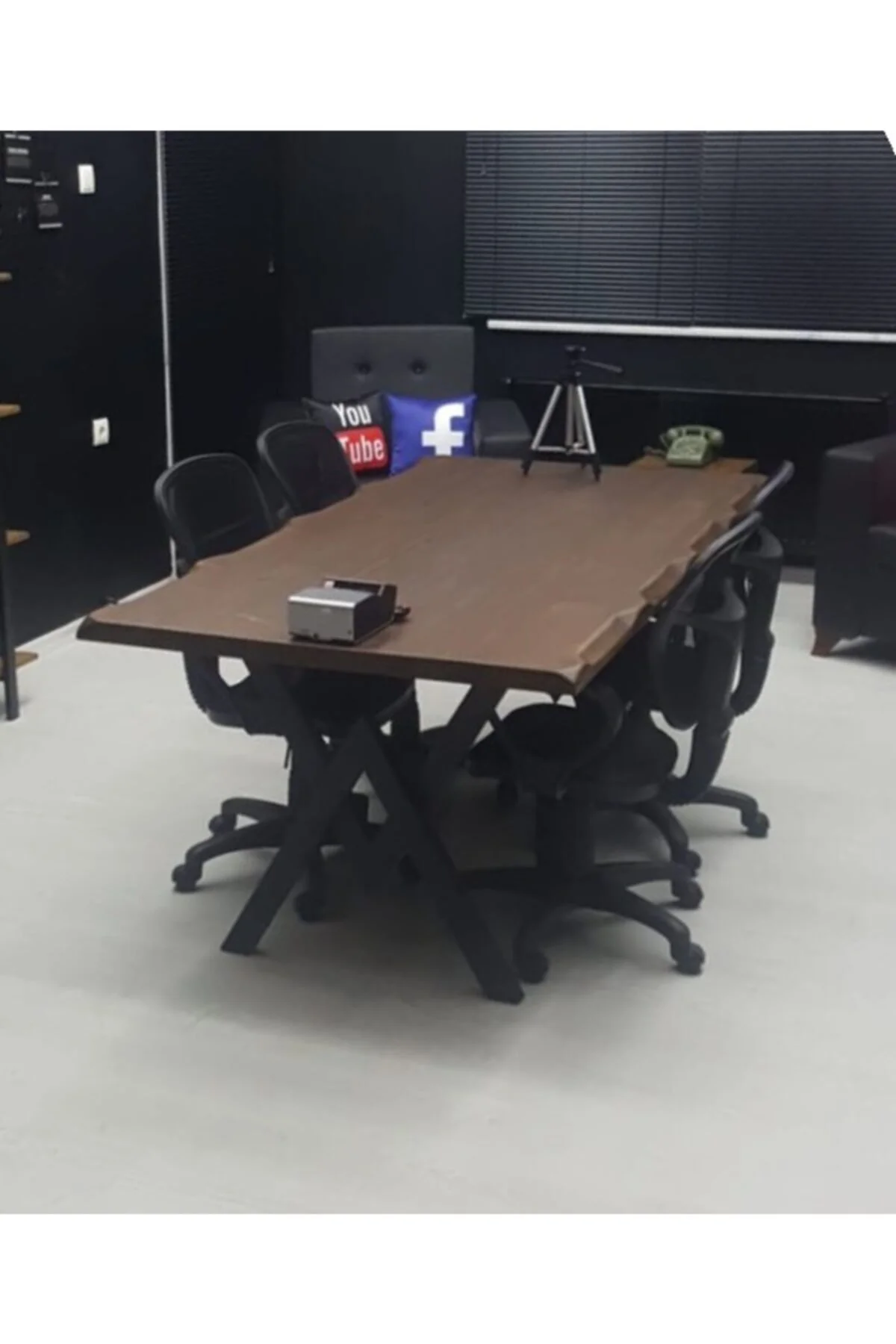 Ntconcept Masif Doğal Ağaç Toplantı Ve Ofis Masası(100cm-200cm)