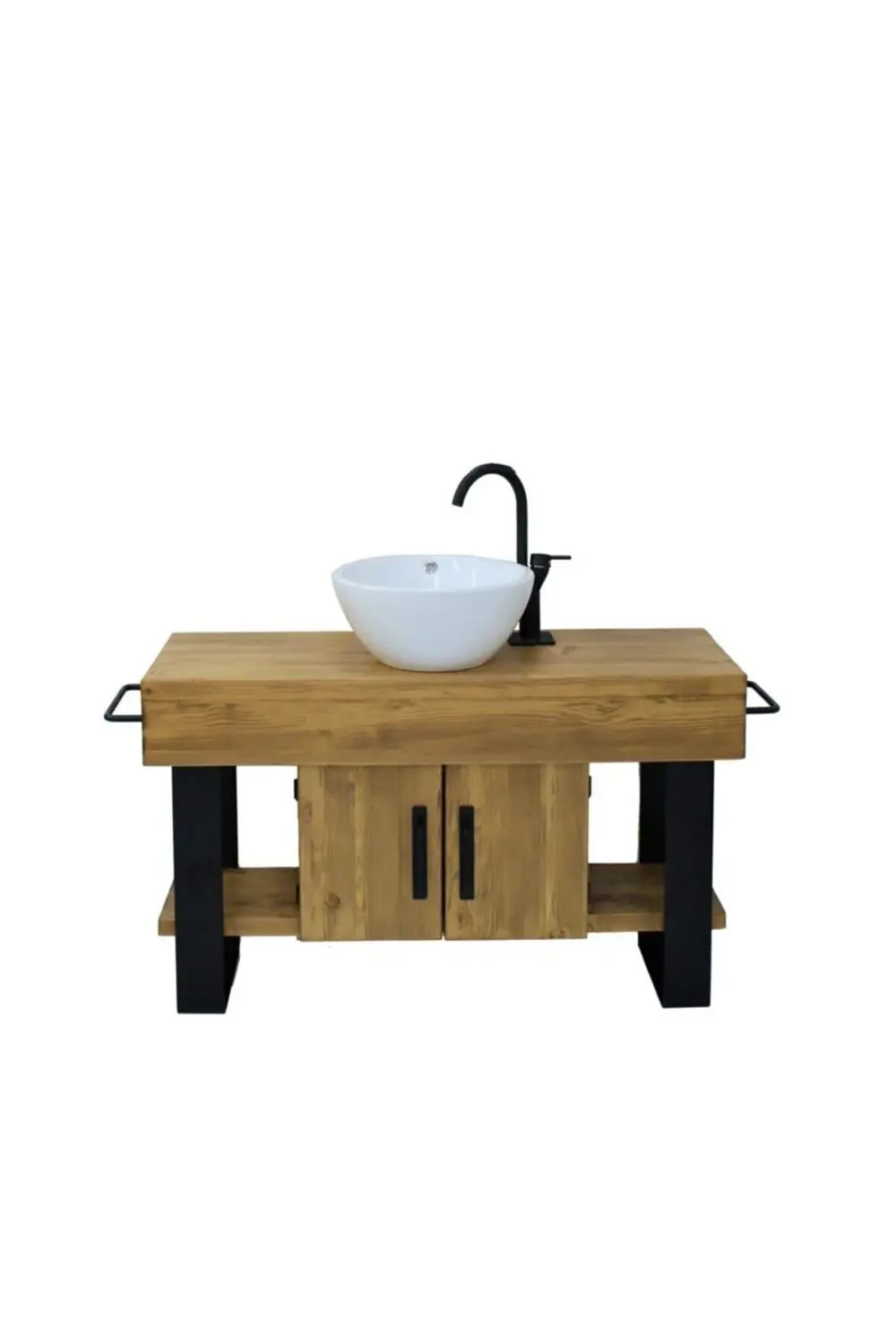 Ntconcept Miha Masif Ağaç Banyo Dolabı - 90cm