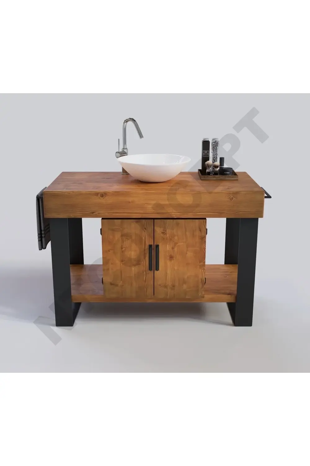 Ntconcept Miha Masif Ahşap Lavabo Dolabı Hilton(130cm)