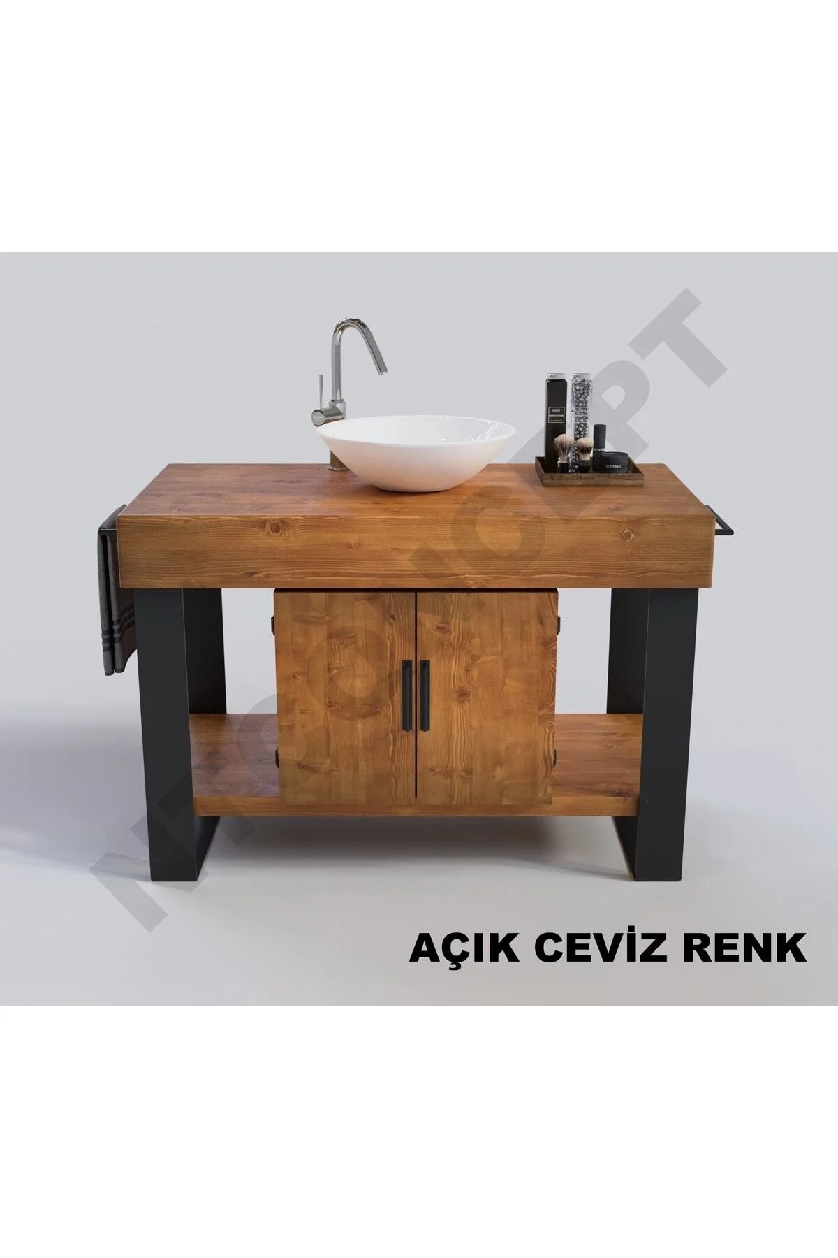 Ntconcept Miha Masif Ahşap Lavabo Dolabı Hilton(110cm) - Görsel 5