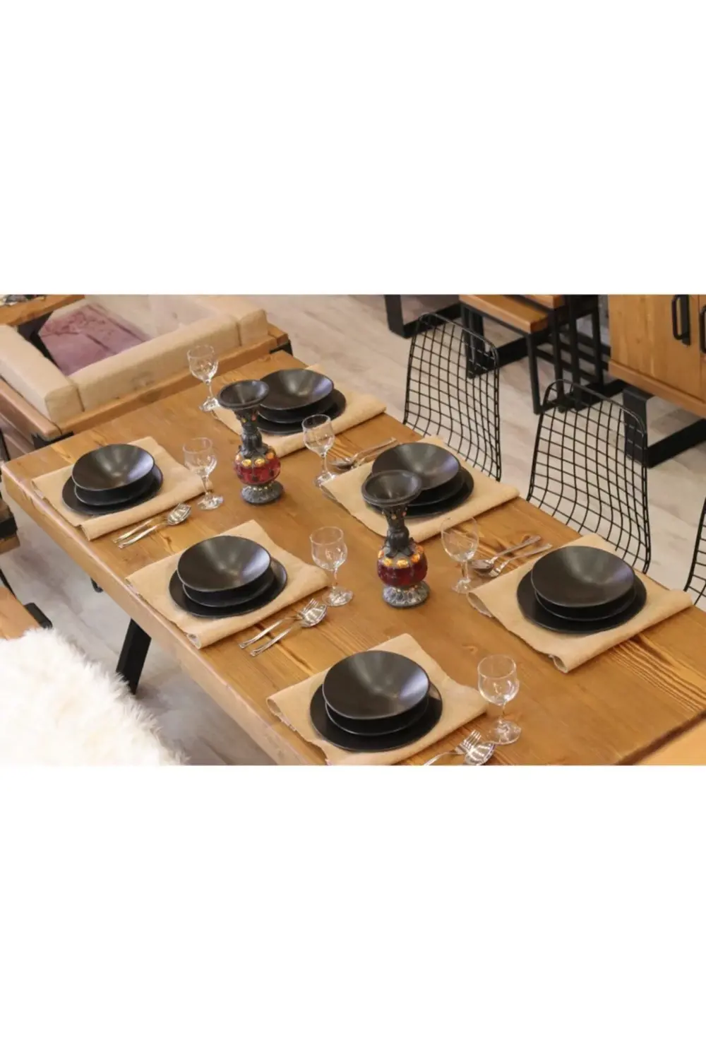 Nt Concept Ntconcept Mira Masif Ağaç Mutfak Masası(85Cm-125Cm Masa)