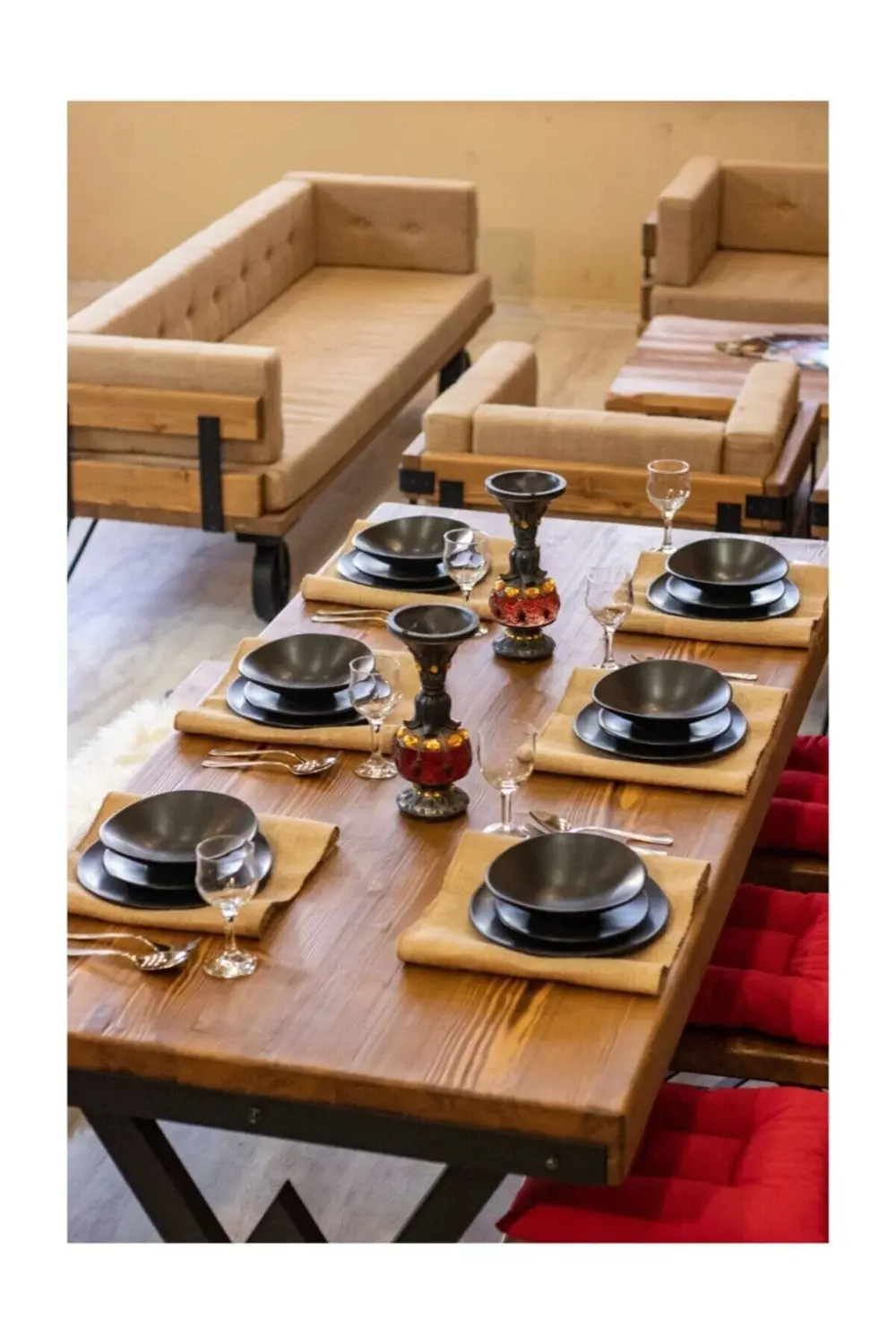 Ntconcept Mira Masif Ağaç Yemek Masası - 85cm-200cm Masa