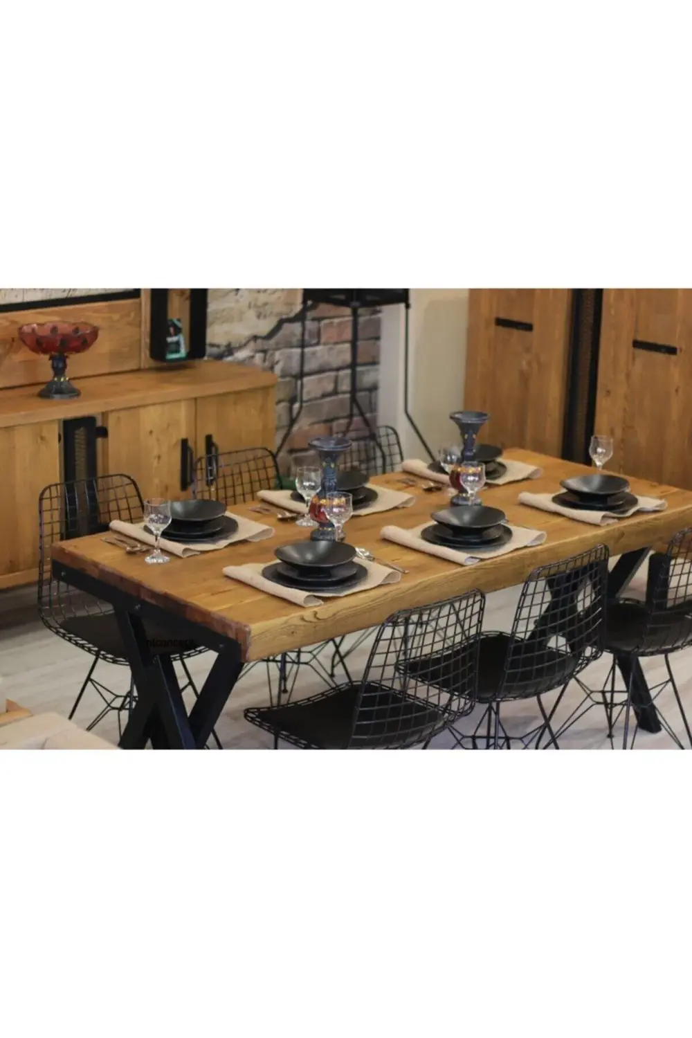 Ntconcept Mira Masif Ahşap Yemek Masası - 60cm-120cm Masa