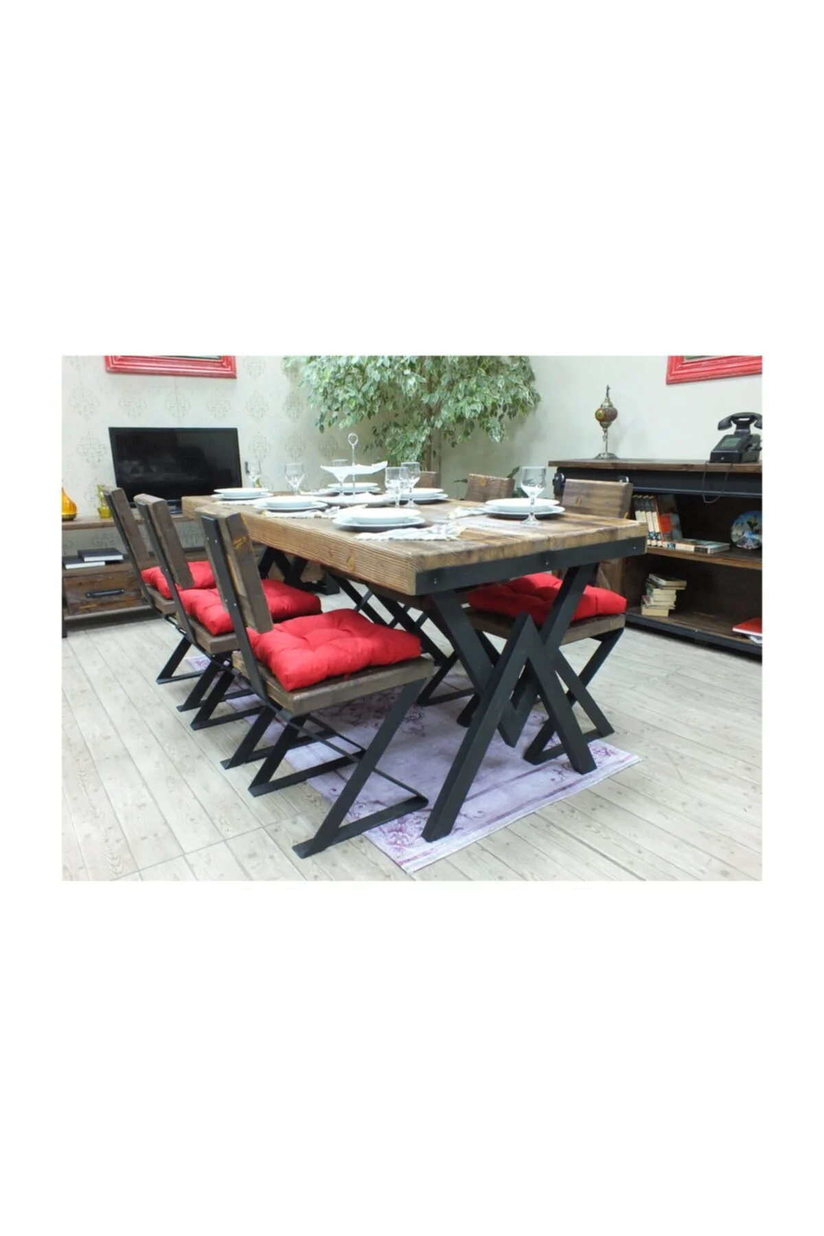 Ntconcept Mira Masif Ağaç Yemek Masası - 100cm-200cm Masa Ntconcept Mira Masif Ağaç Yemek Masası - 100cm-200cm Masa