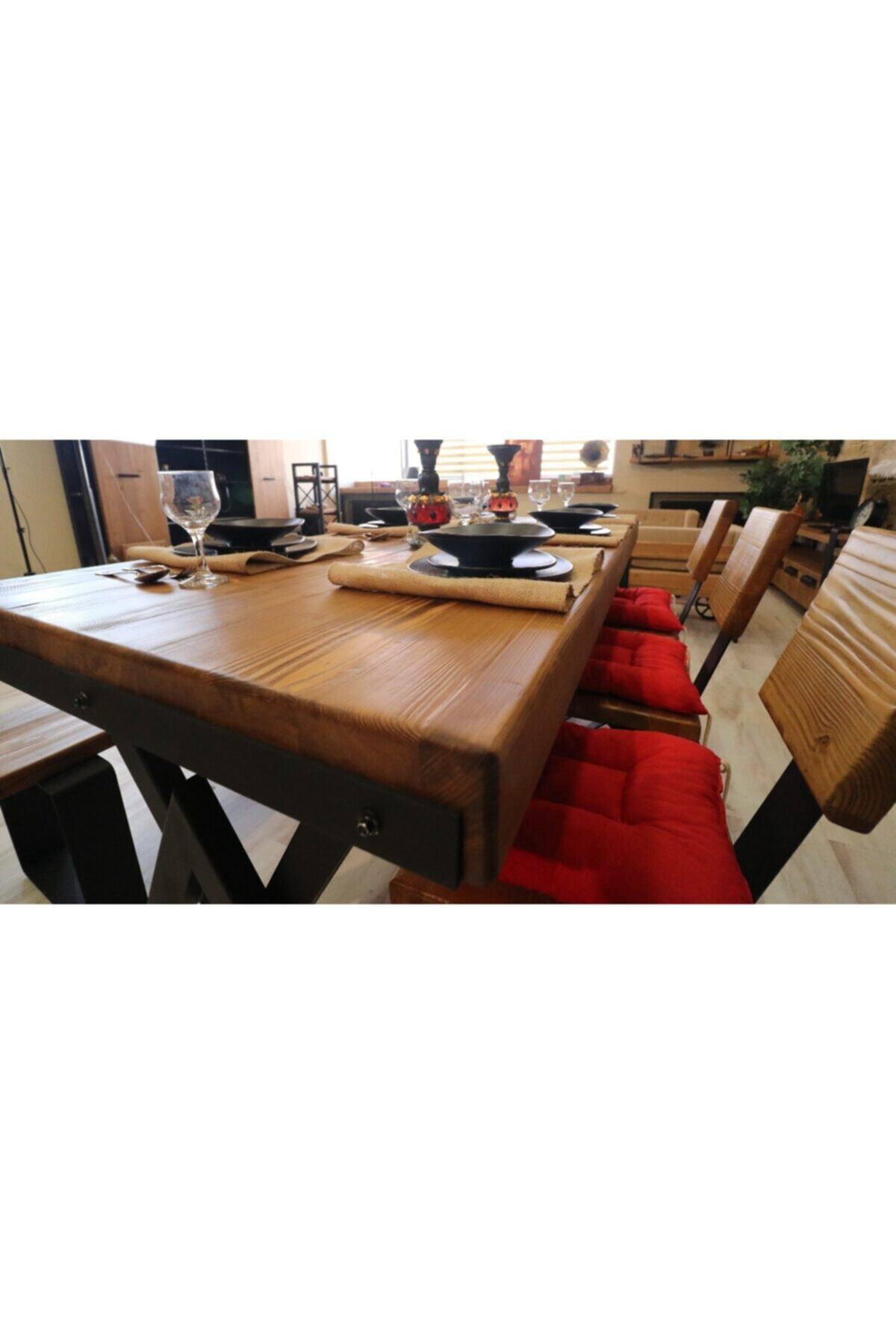 Nt Concept Ntconcept Mira Masif Ahşap Yemek Masası - 100Cm-230Cm Masa