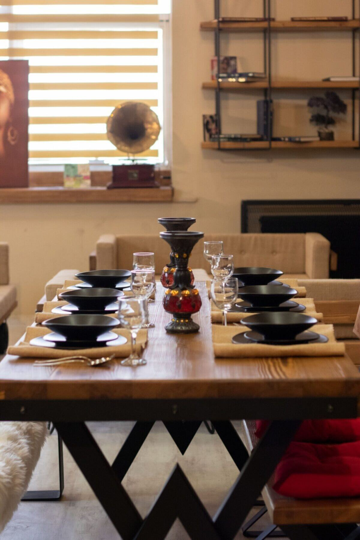 Nt Concept Ntconcept Mira Masif Ahşap Yemek Masası - 100Cm-230Cm Masa