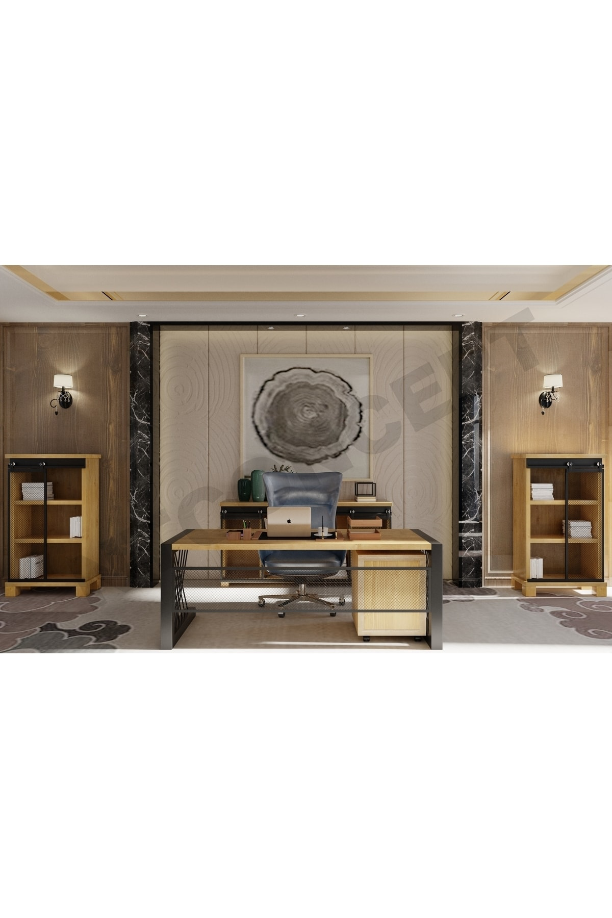 Nt Concept Ntconcept Nita Doğal Ahşap Ofis Ve Çalışma Odası Takımı-160'Lık T