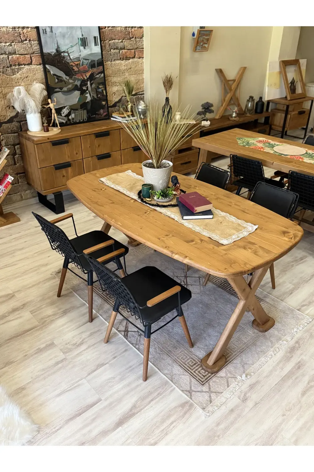 Nt Concept Ntconcept Nova Doğal Ahşap Sandalyeli Masa Takımı