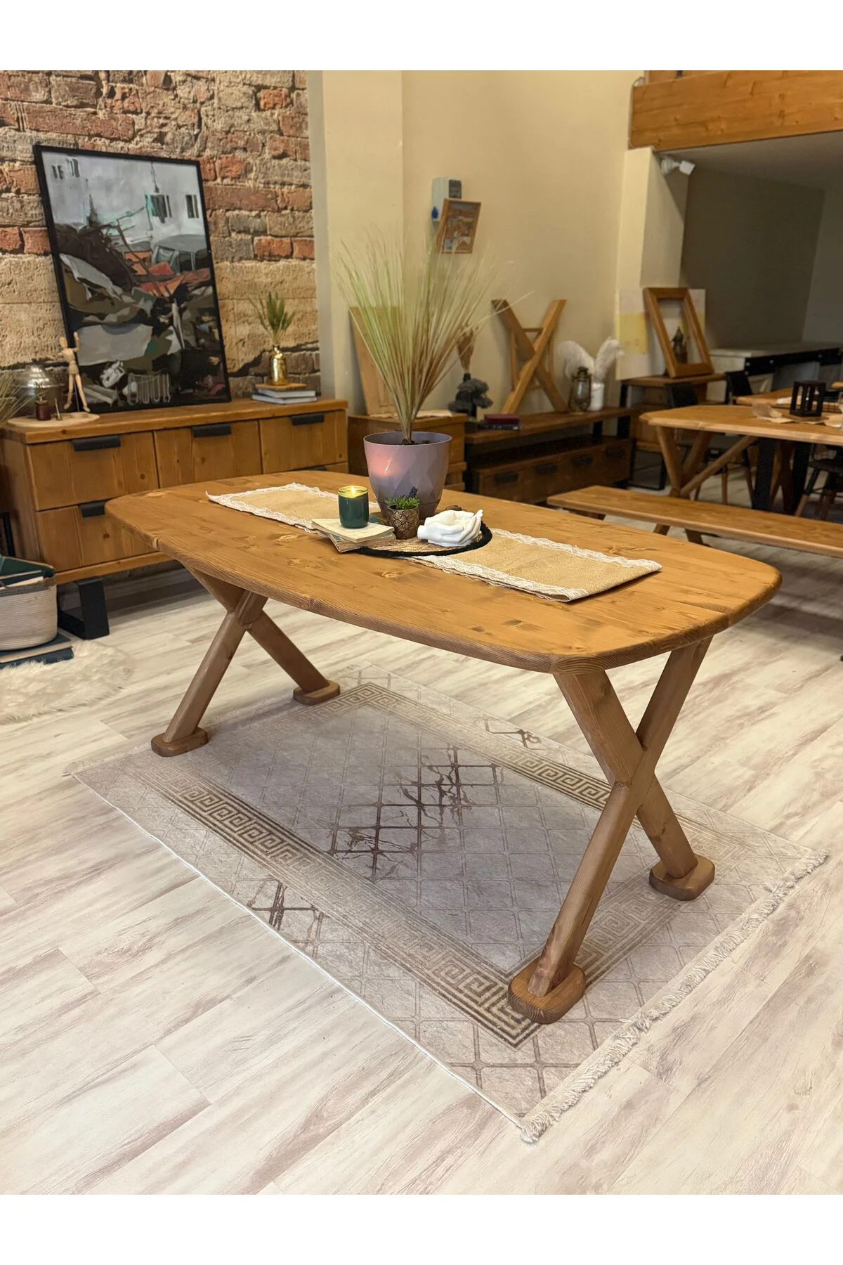 Ntconcept Nova Doğal Ahşap Masif Yemek Masası