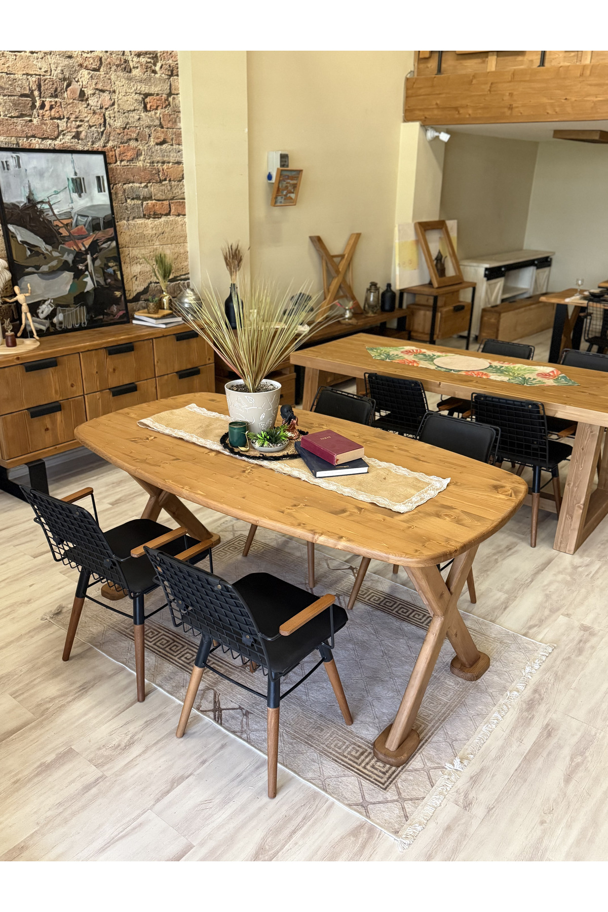 Nt Concept Ntconcept Nova Doğal Ahşap Sandalyeli Masa Takimi