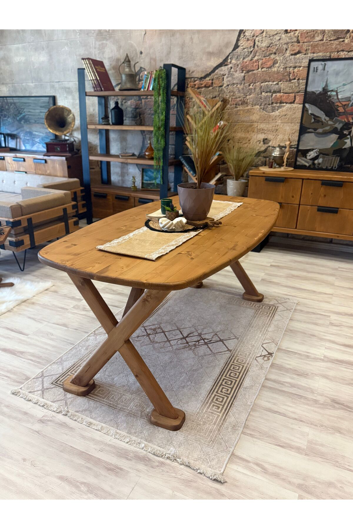 Ntcollection Ntconcept Nova Doğal Ahşap Masif Yemek Masasi