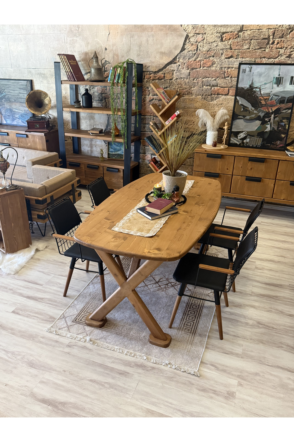 Nt Concept Ntconcept Nova Doğal Ahşap Sandalyeli Masa Takimi