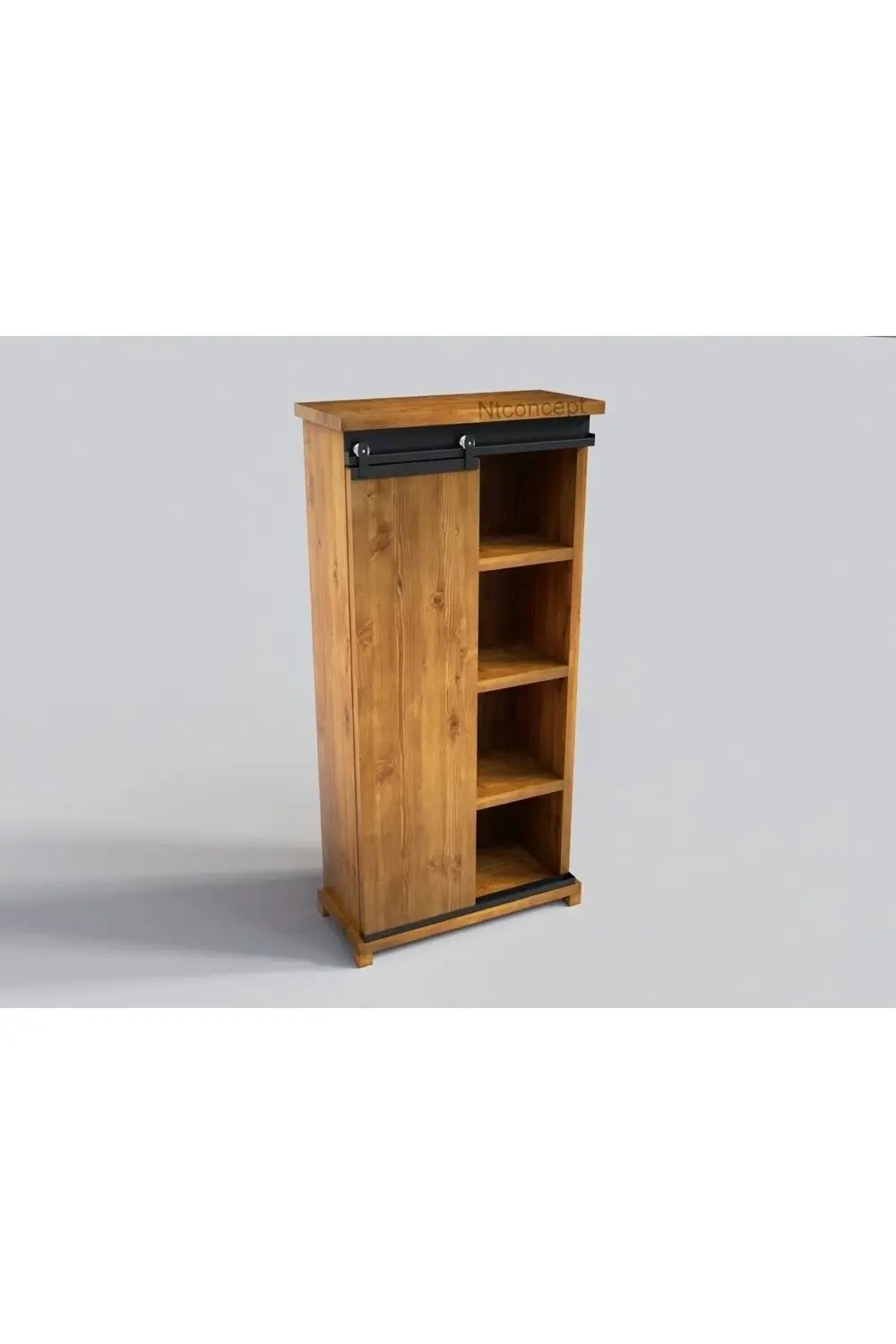 Nt Concept Ntconcept Oni Doğal Ağaç Ofis Dolabı(80Cm-H180cm-41Cm)