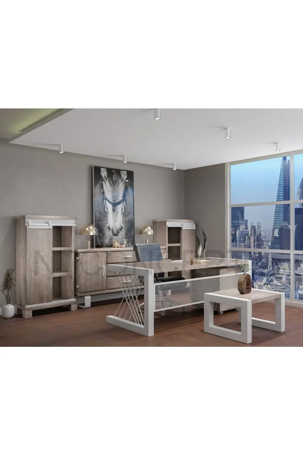 Nt Concept Ntconcept Orka Doğal Ahşap Ofis Ve Çalışma Odası Takımı-180'Lık T