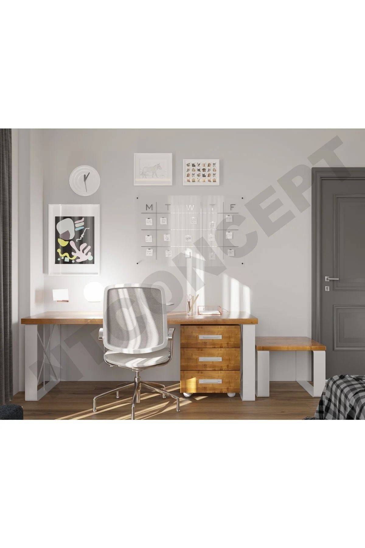 Ntconcept Rodo Üçlü Ofis Ve Çalışma Odası Takımı-120'lık Takım
