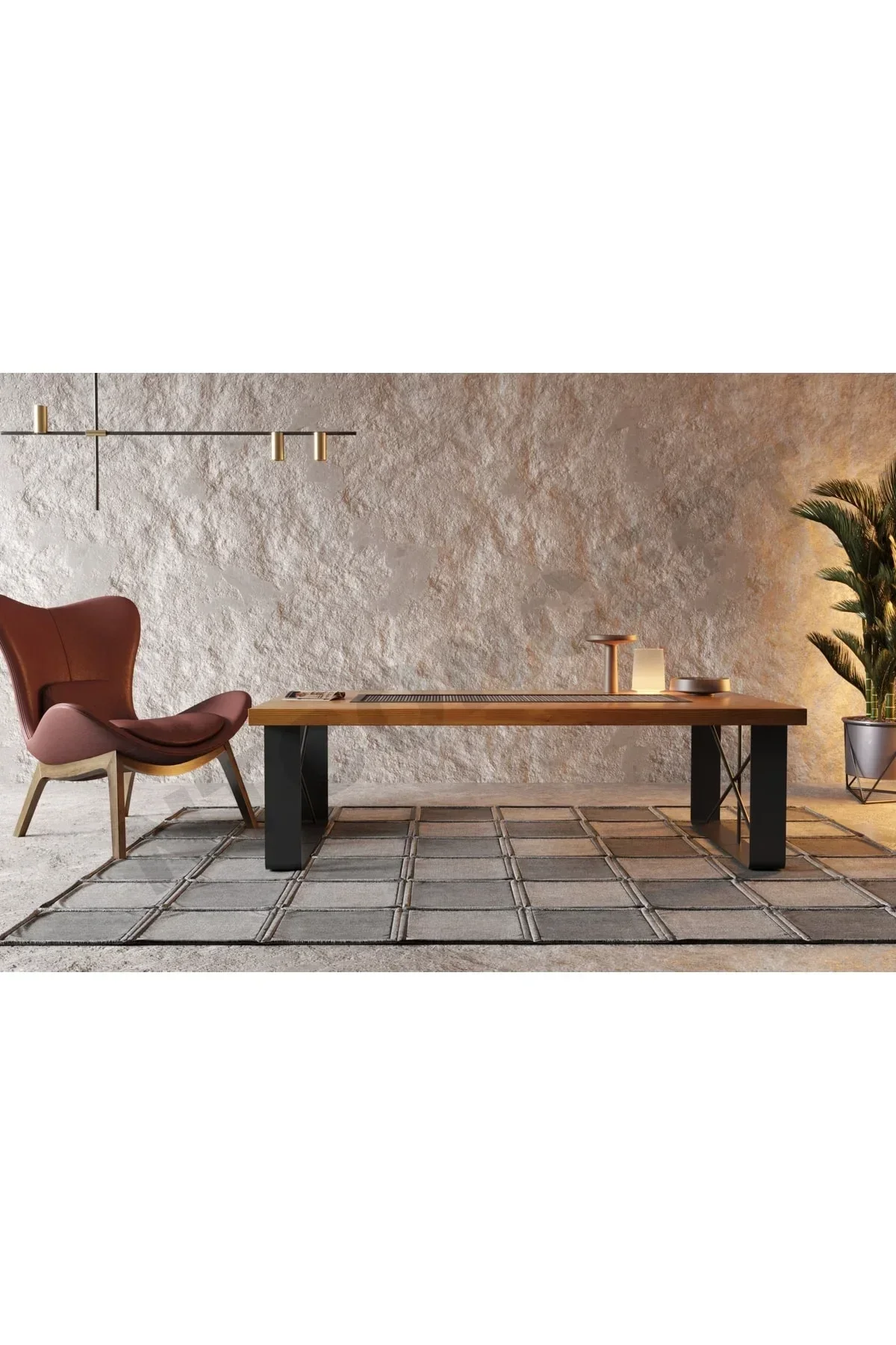 Ntconcept Rona Masif Ahşap Sehpa(75cm-140cm-h44cm) Ntconcept Rona Masif Ahşap Sehpa(75cm-140cm-h44cm) - Görsel 2