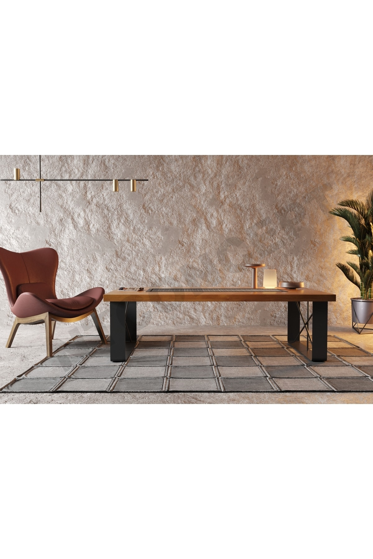 Nt Concept Ntconcept Rona Masif Ahşap Sehpa(75Cm-140Cm-H44cm)