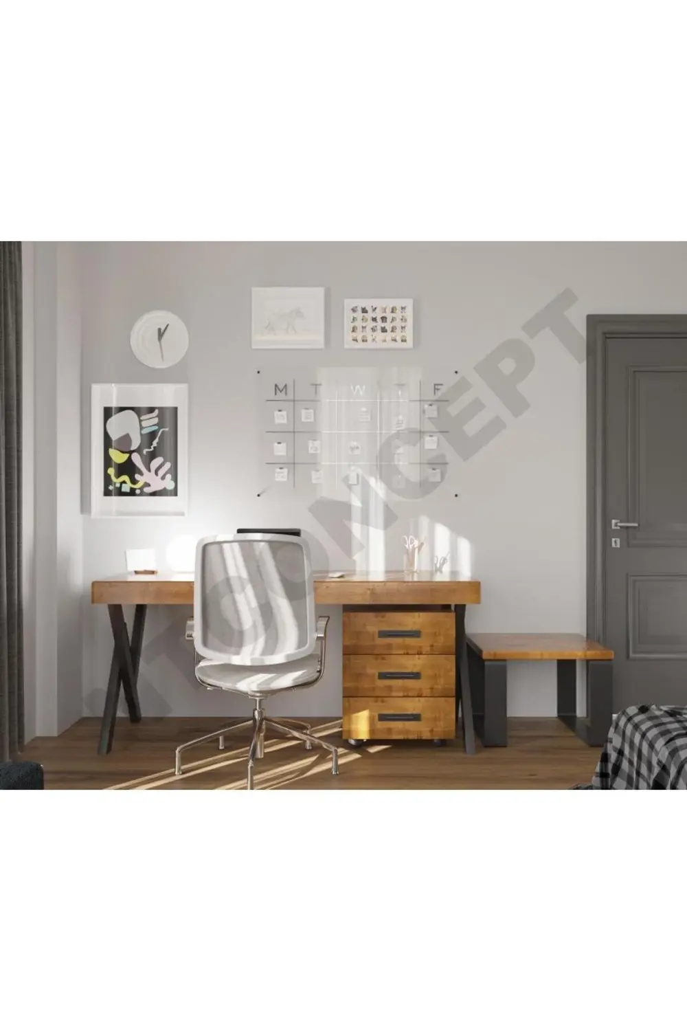 Ntconcept Sim Üçlü Ofis ve Çalışma Odası Takımı-180'lık Takım