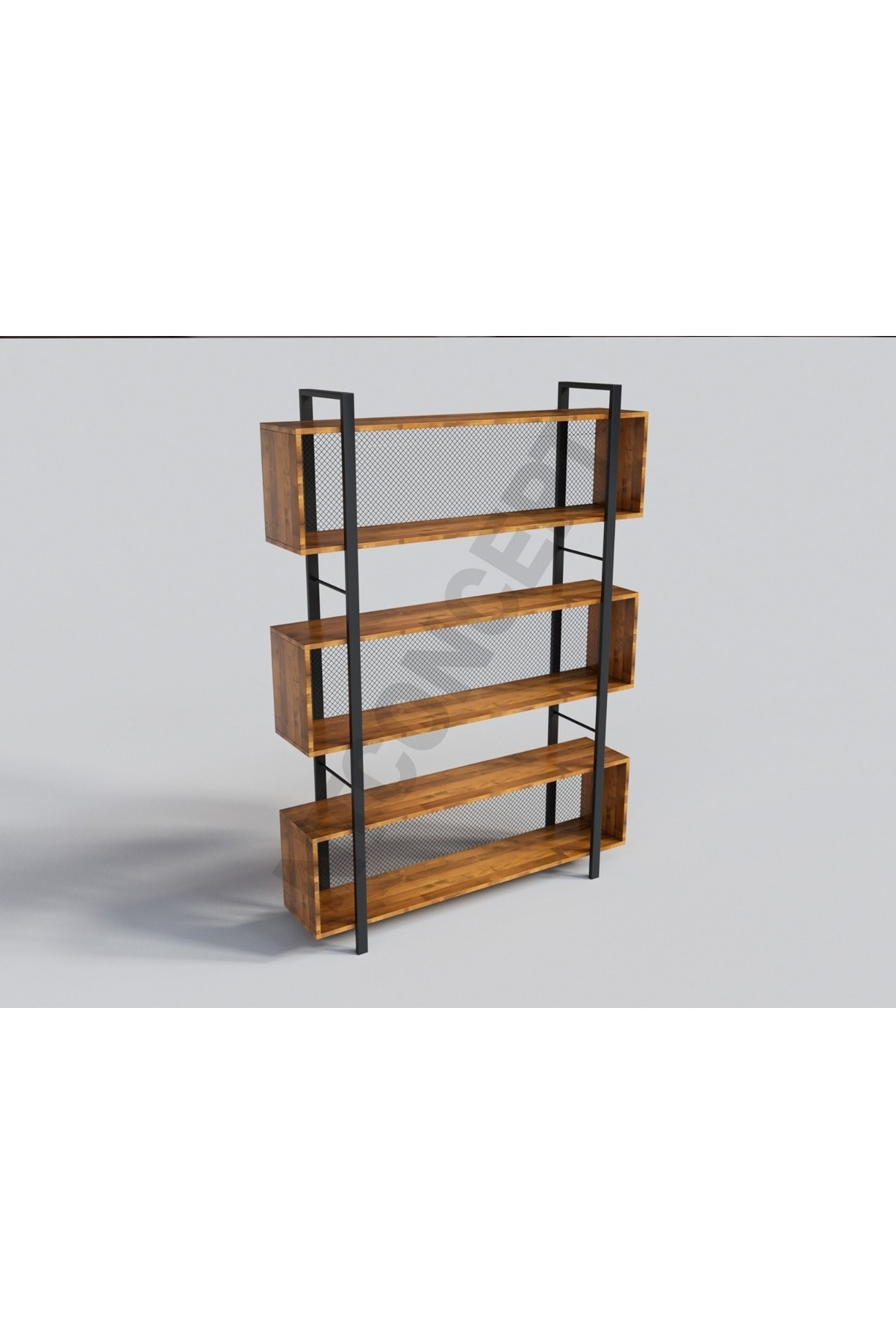 Nt Concept Ntconcept Tora Masif Ağaç Kitaplık Vitrin En 80 Cm