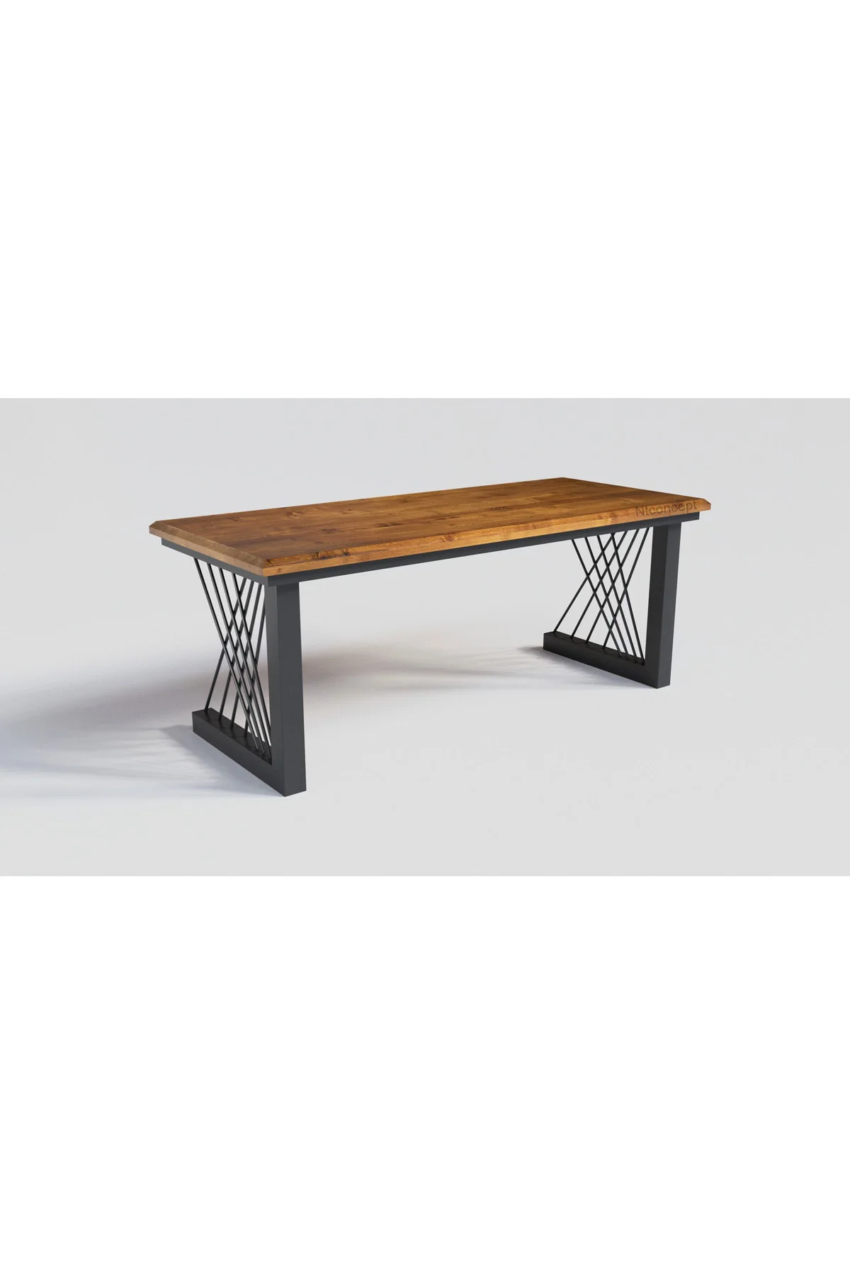 Doğal Ağaç Ofis Masası 85cm-140cm