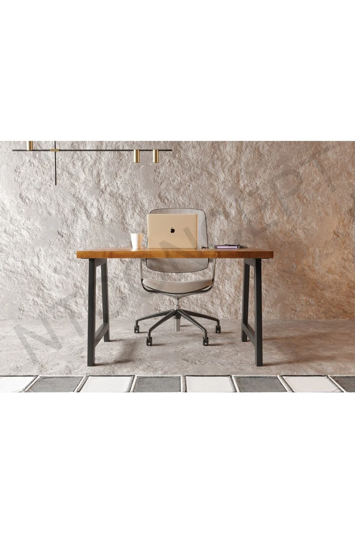 Tuale Ntconcept Masif Ağaç Ofis Ve Çalışma Masası(75cm-120cm)
