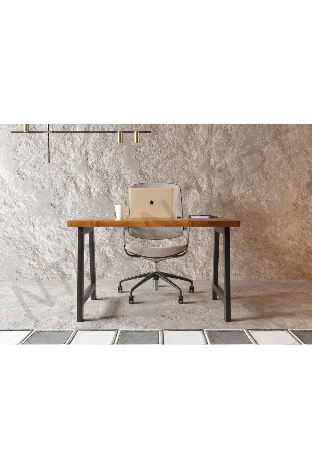 Ntconcept Tuale Masif Ağaç Ofis Ve Çalışma Masası(75CM-120CM)