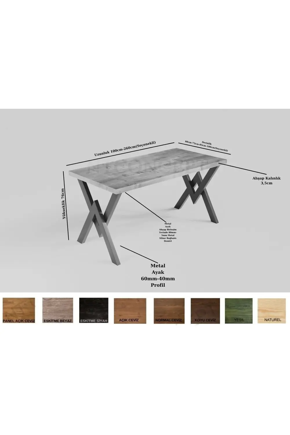Ntconcept Venüs Doğal Ahşap Ofis Ve Çalışma Odası-140'lik Takım