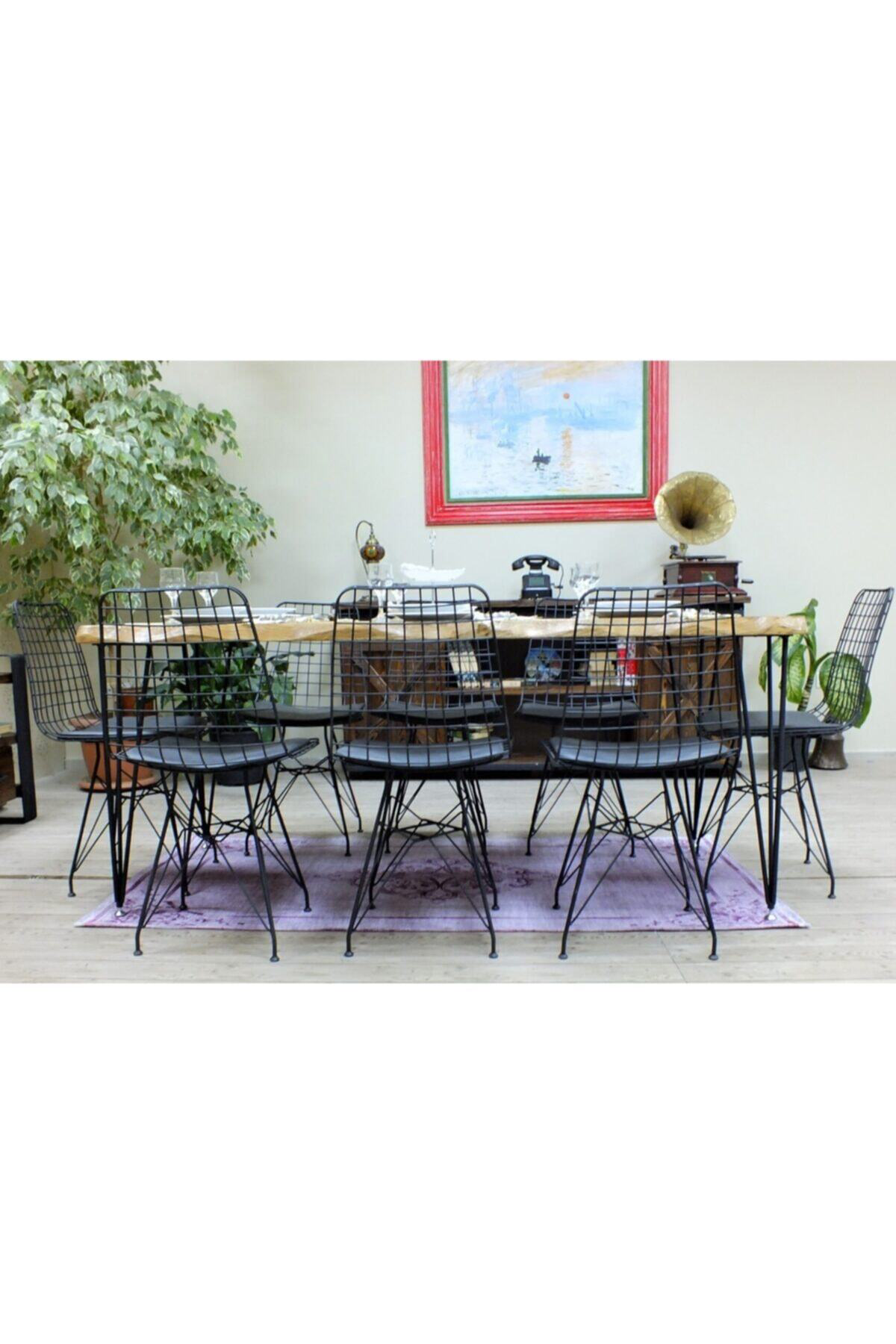 Ntconcept Doğal Ağaç Yemek Masası - (85cm-210cm Masa)