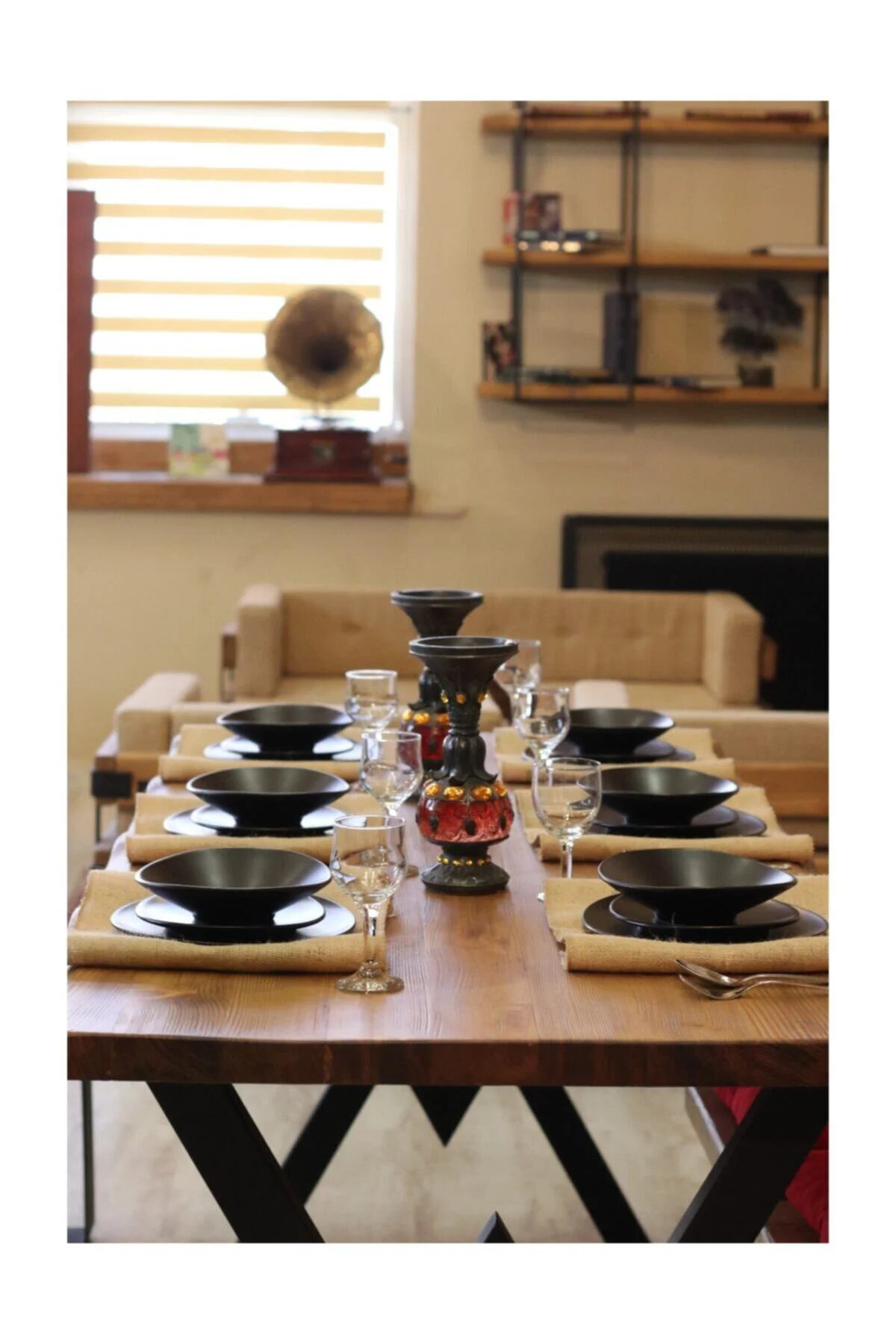 Ntconcept Vinne Masif Ağaç Yemek Masası - 85cm-200cm Masa